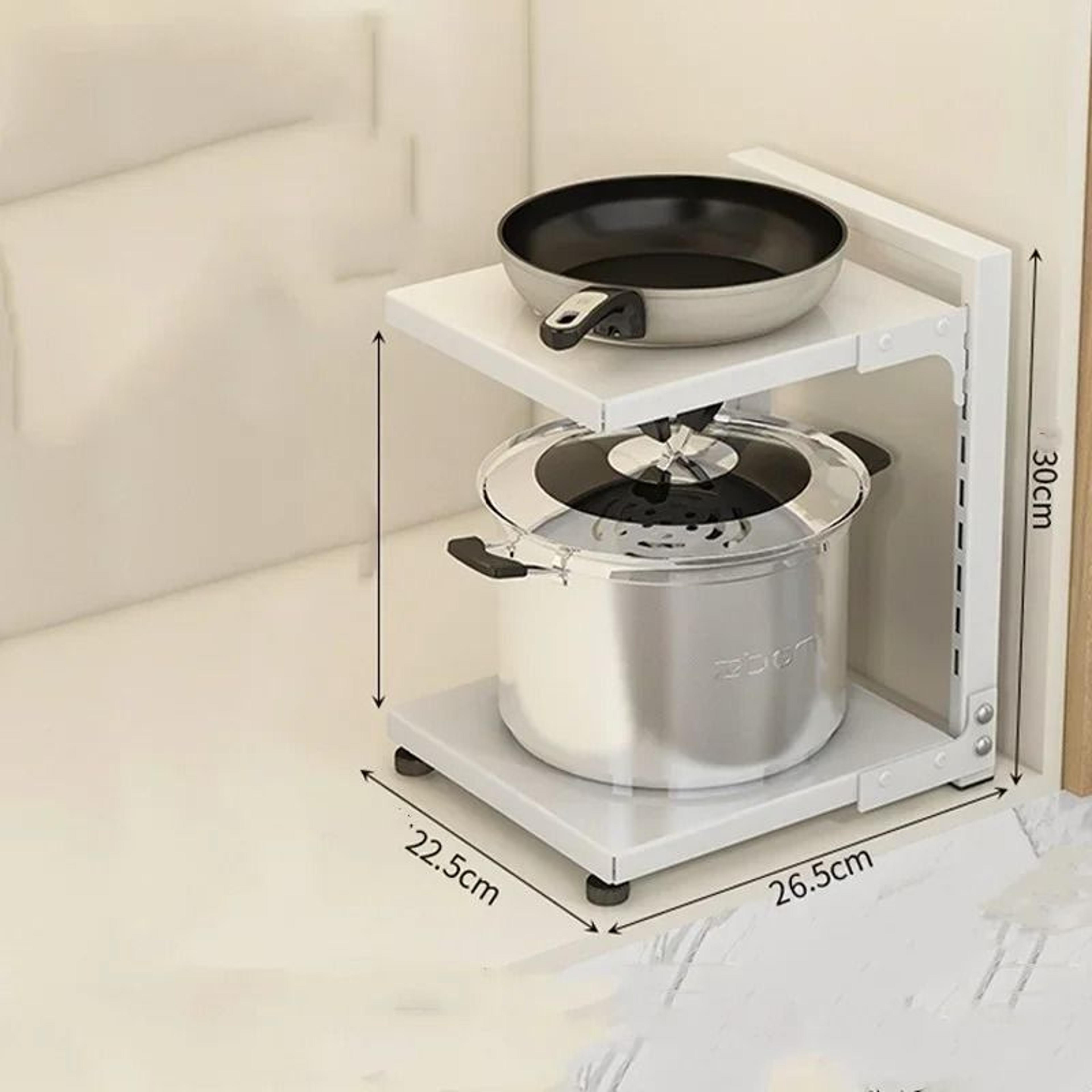 Carbon Steel MultiLayer UnderSink Cabinet  HeavyDuty Pot Organizer Rack 12