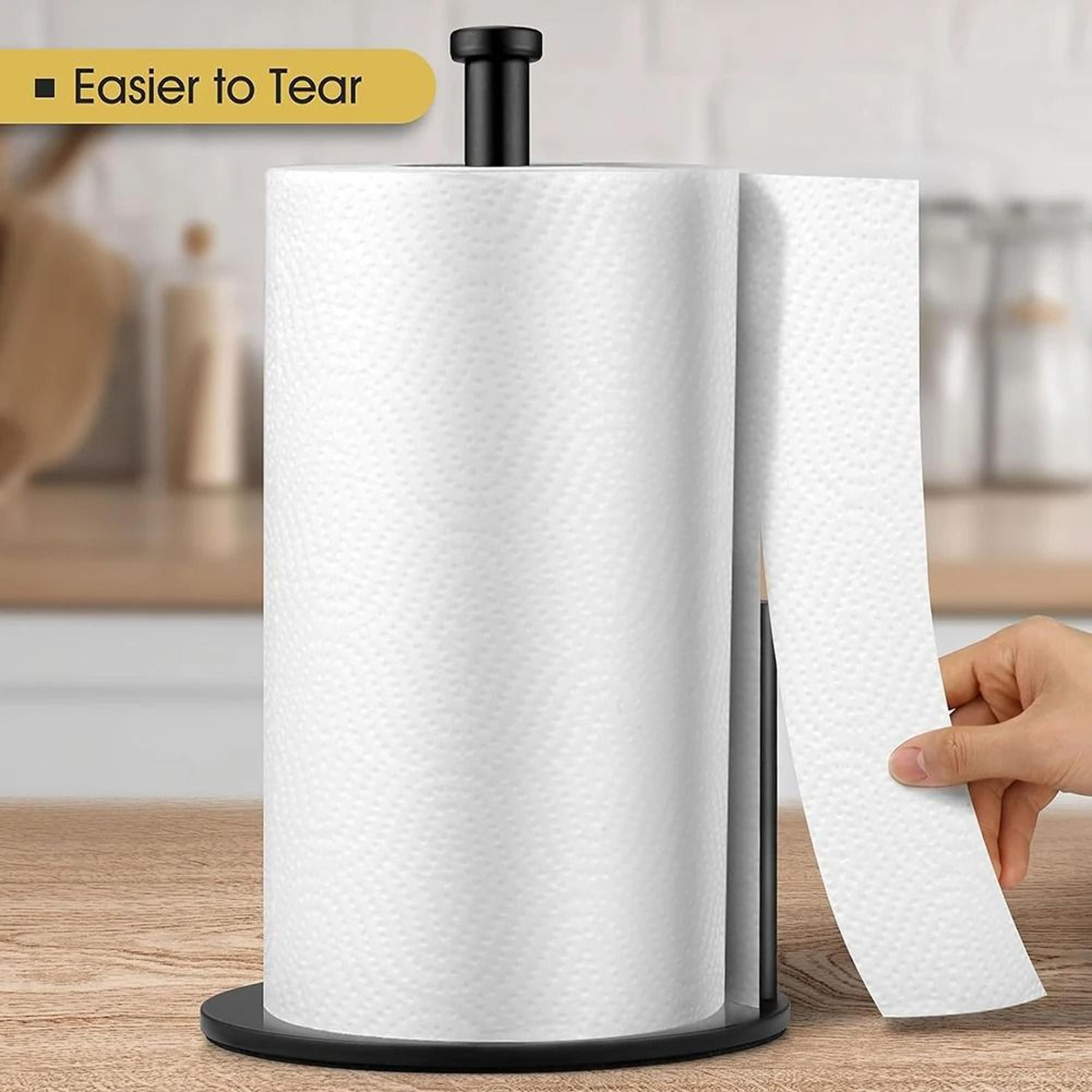 Weighted Countertop Paper Towel Holder  Steady Kitchen  Bathroom Roll Stand 1