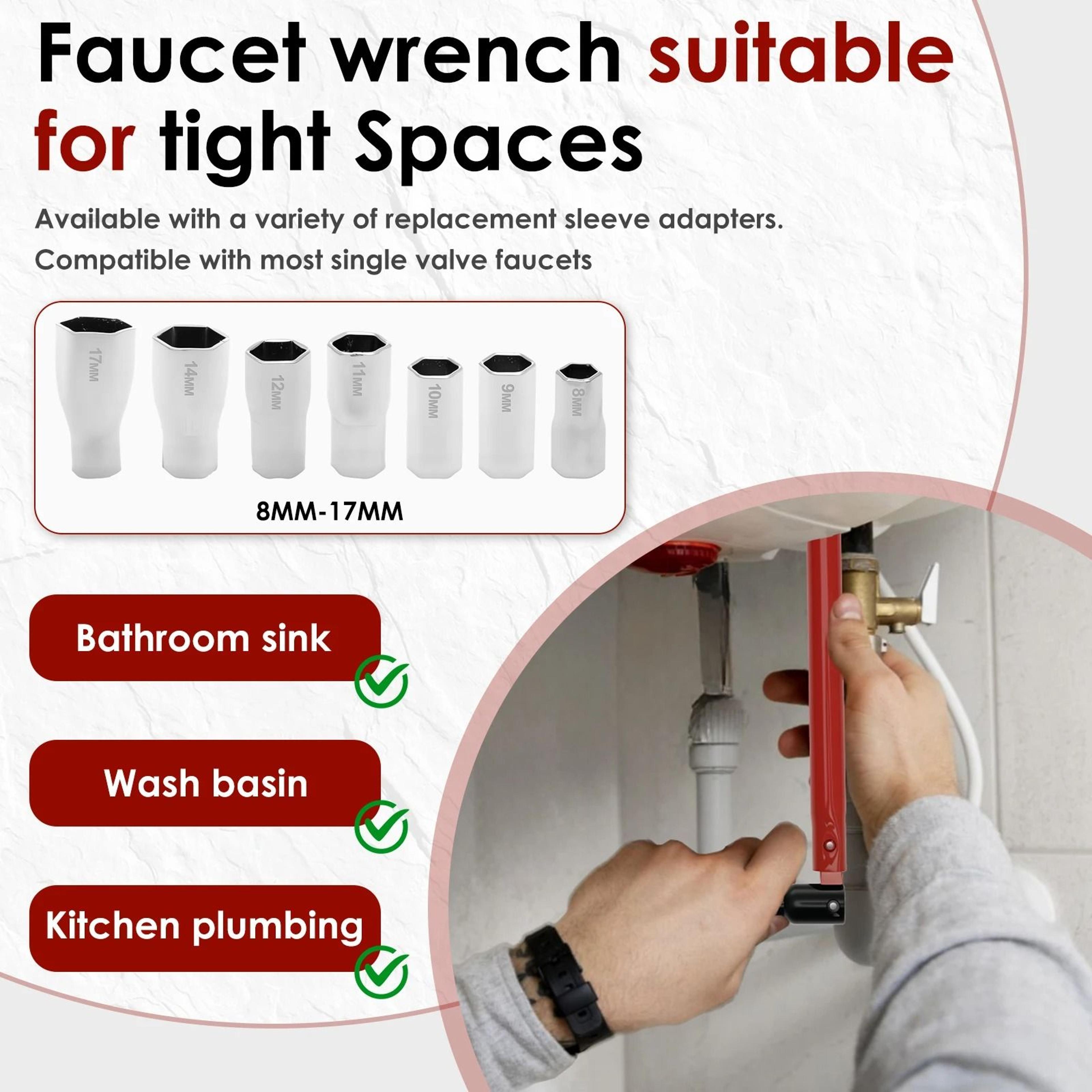 Carbon Steel Sink Faucet  Tap Installation Wrench Tool 3