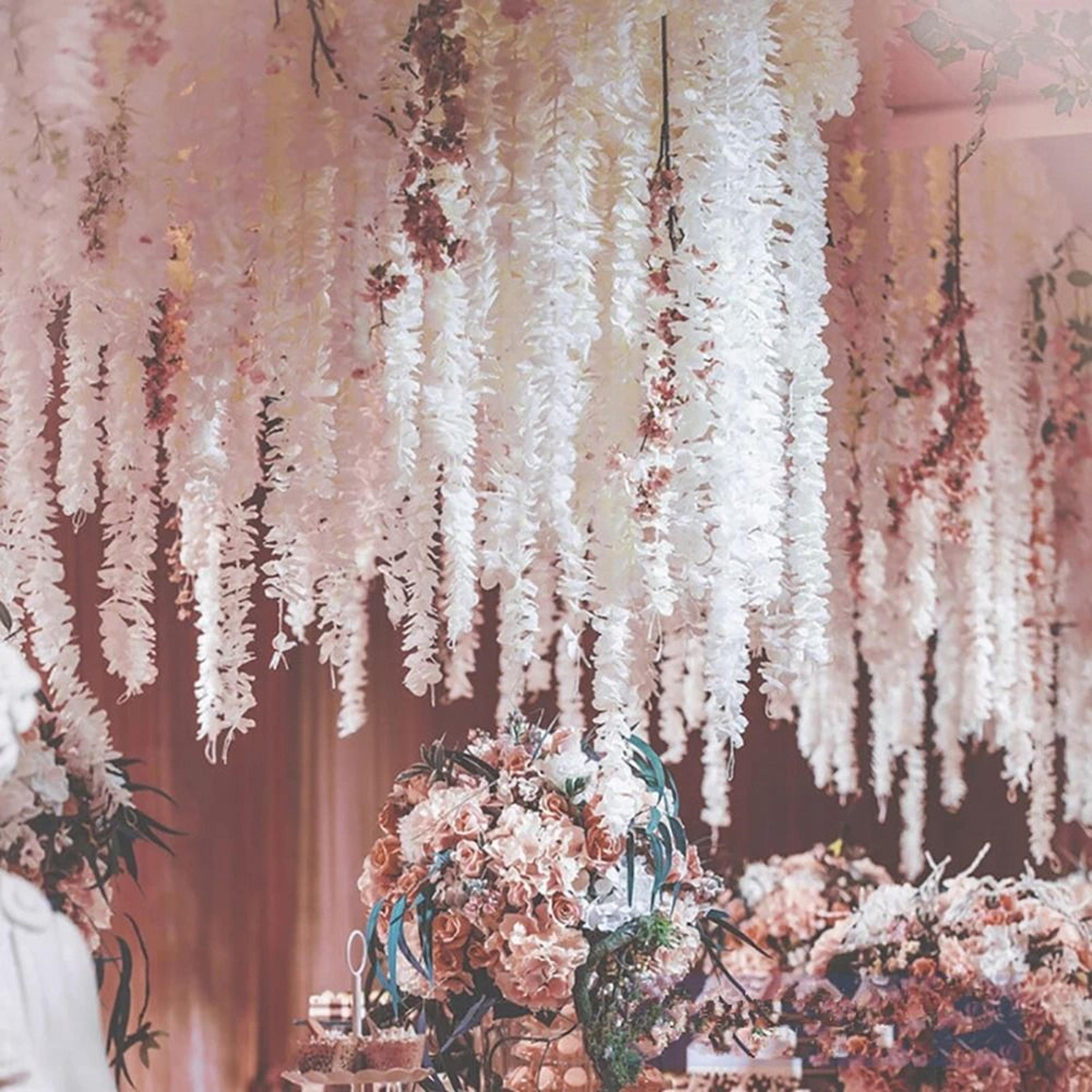 1Meter Artificial Silk Wisteria Hanging Flower Vines Set 4