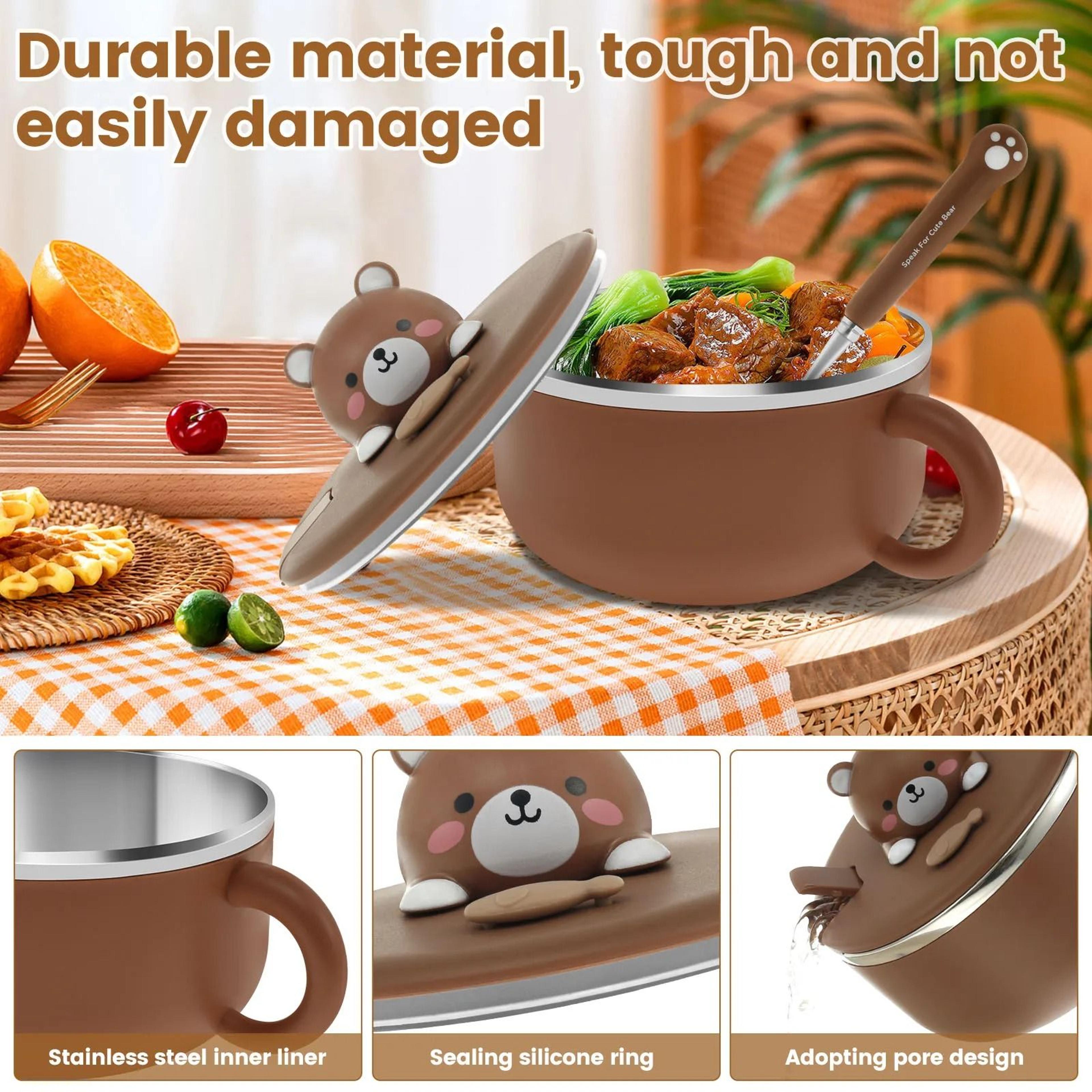 Insulated Sealed Ramen Cooker Bowl With Lid And Fork 4