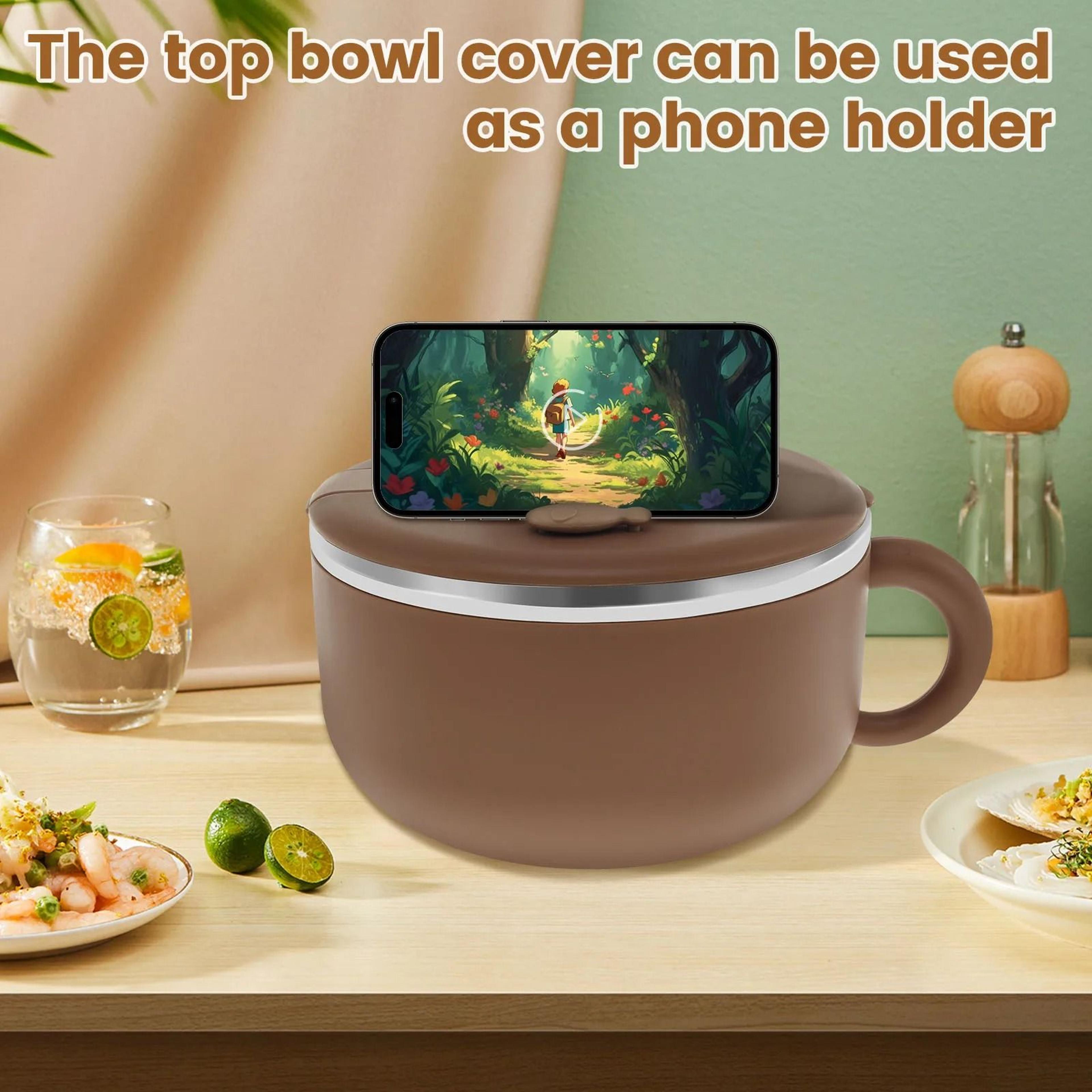 Insulated Sealed Ramen Cooker Bowl With Lid And Fork 5