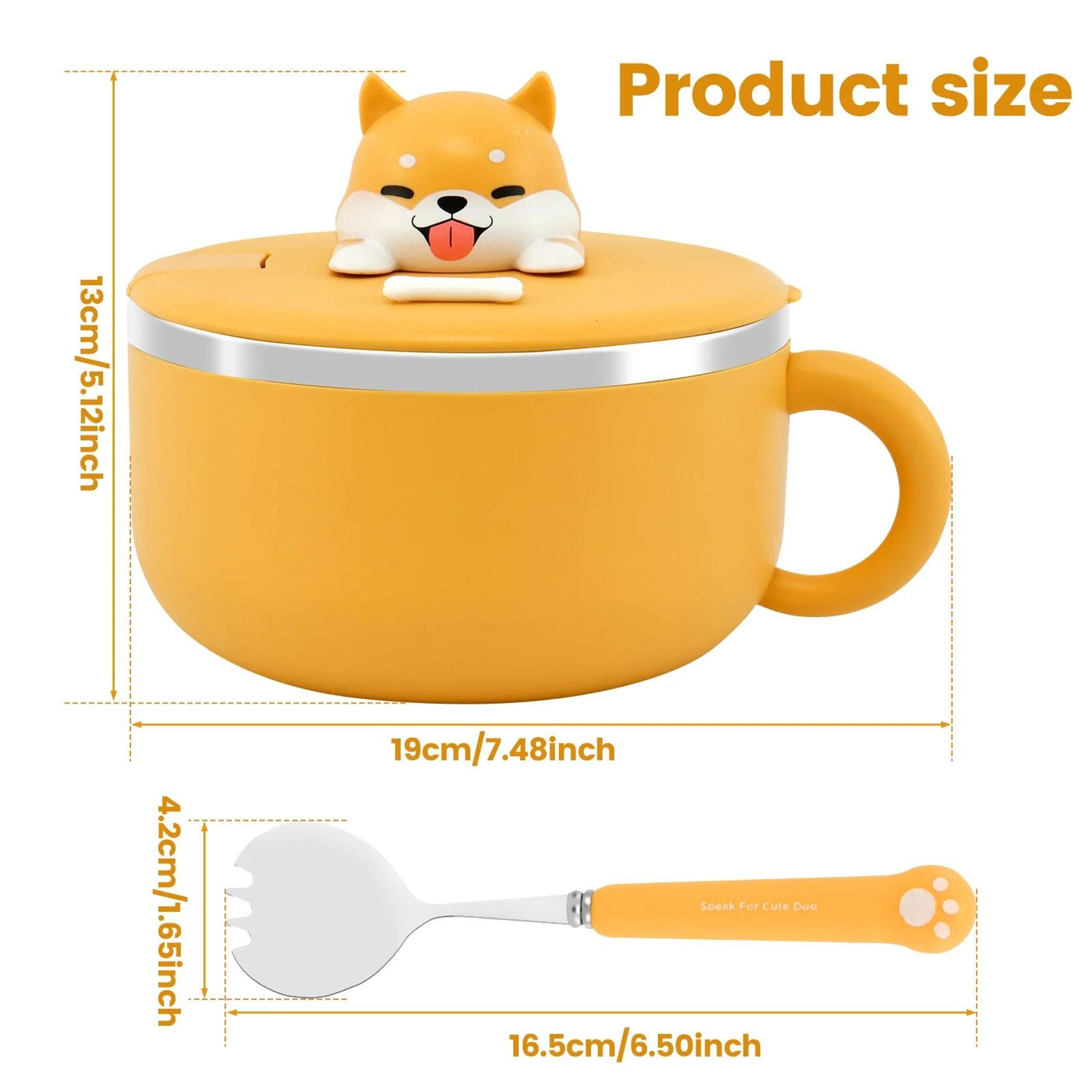 Insulated Sealed Ramen Cooker Bowl With Lid And Fork 6