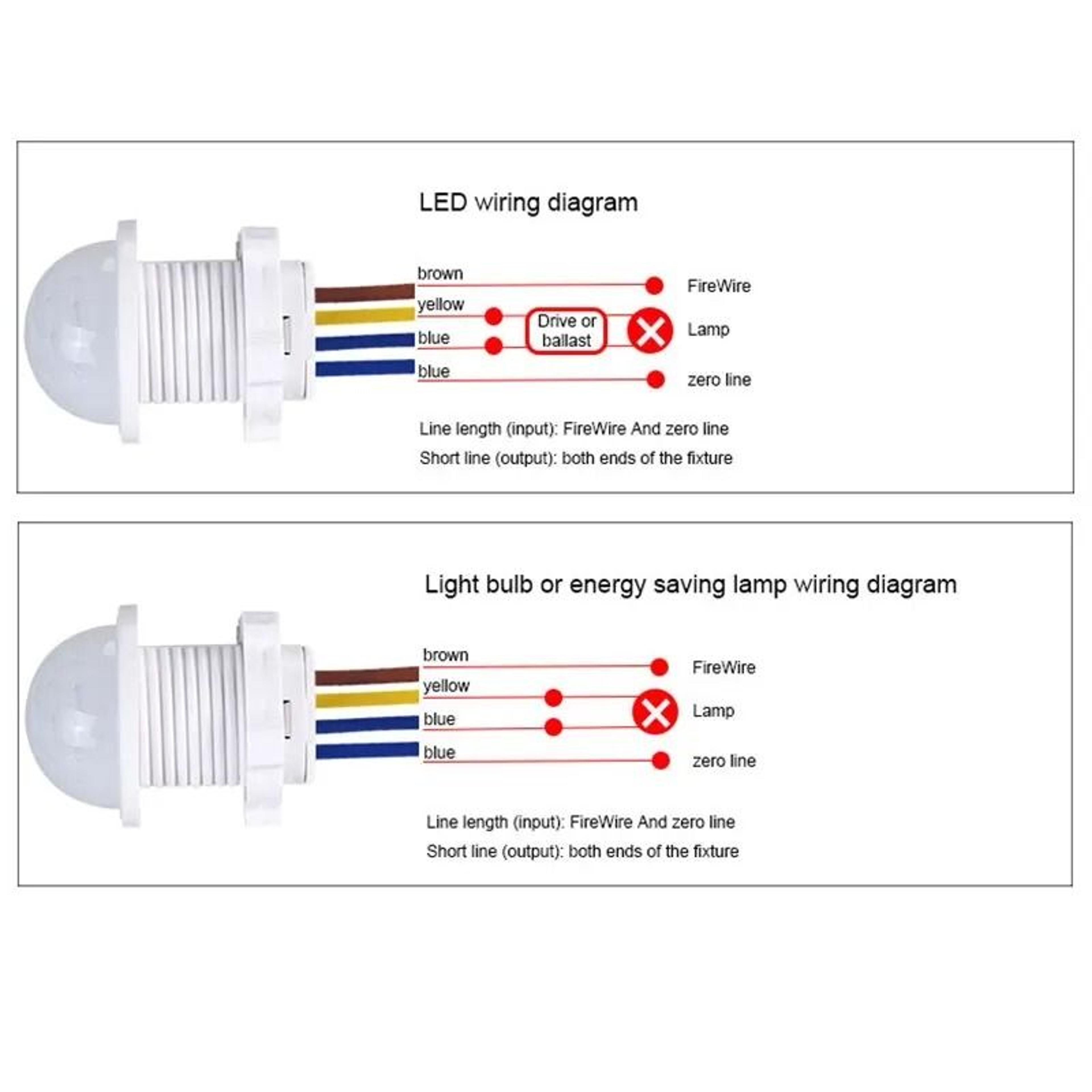 2Pack Smart PIR Infrared Body Motion Sensor Switches 2