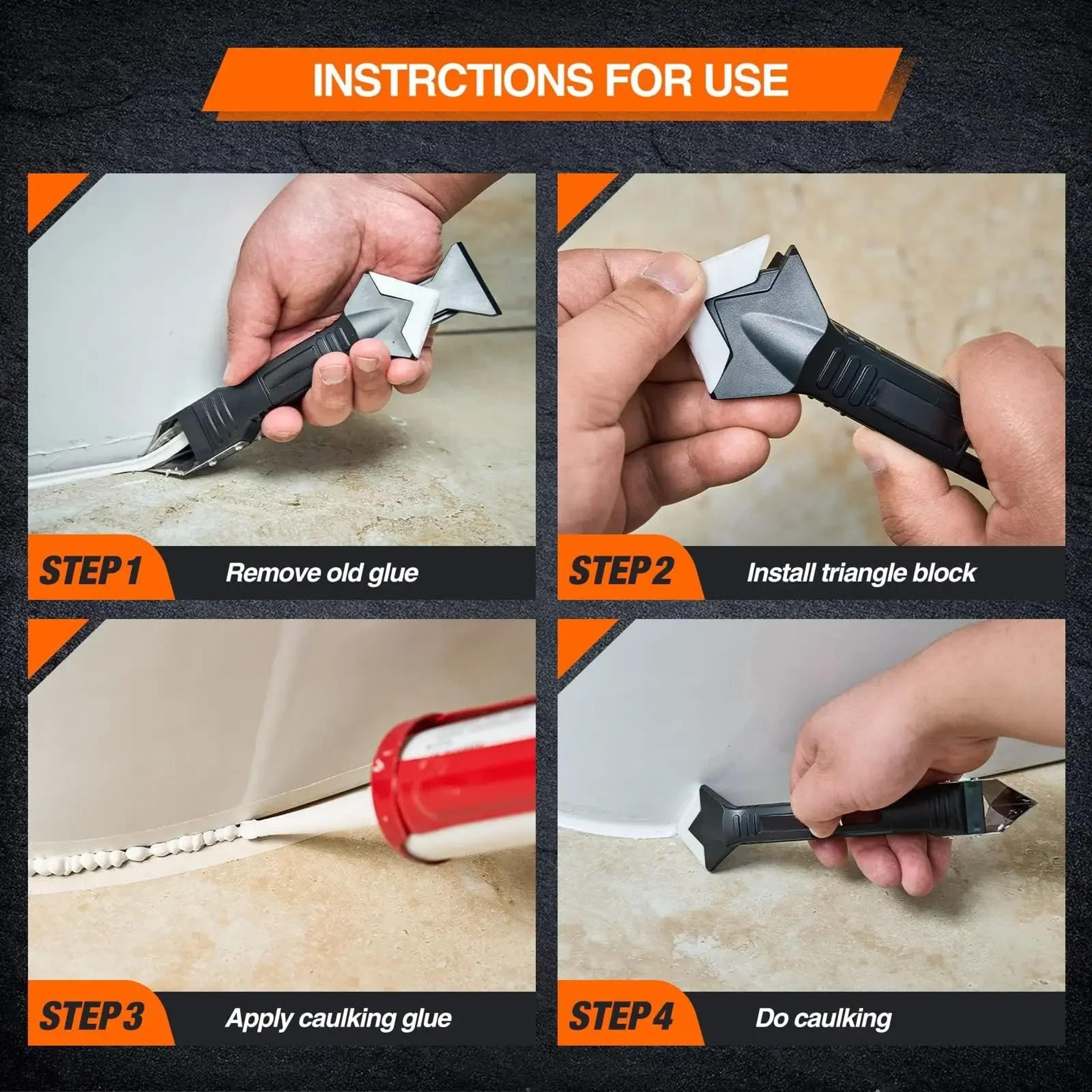 5in1 Multifunctional Caulk Remover And Sealant Finishing Tool 5
