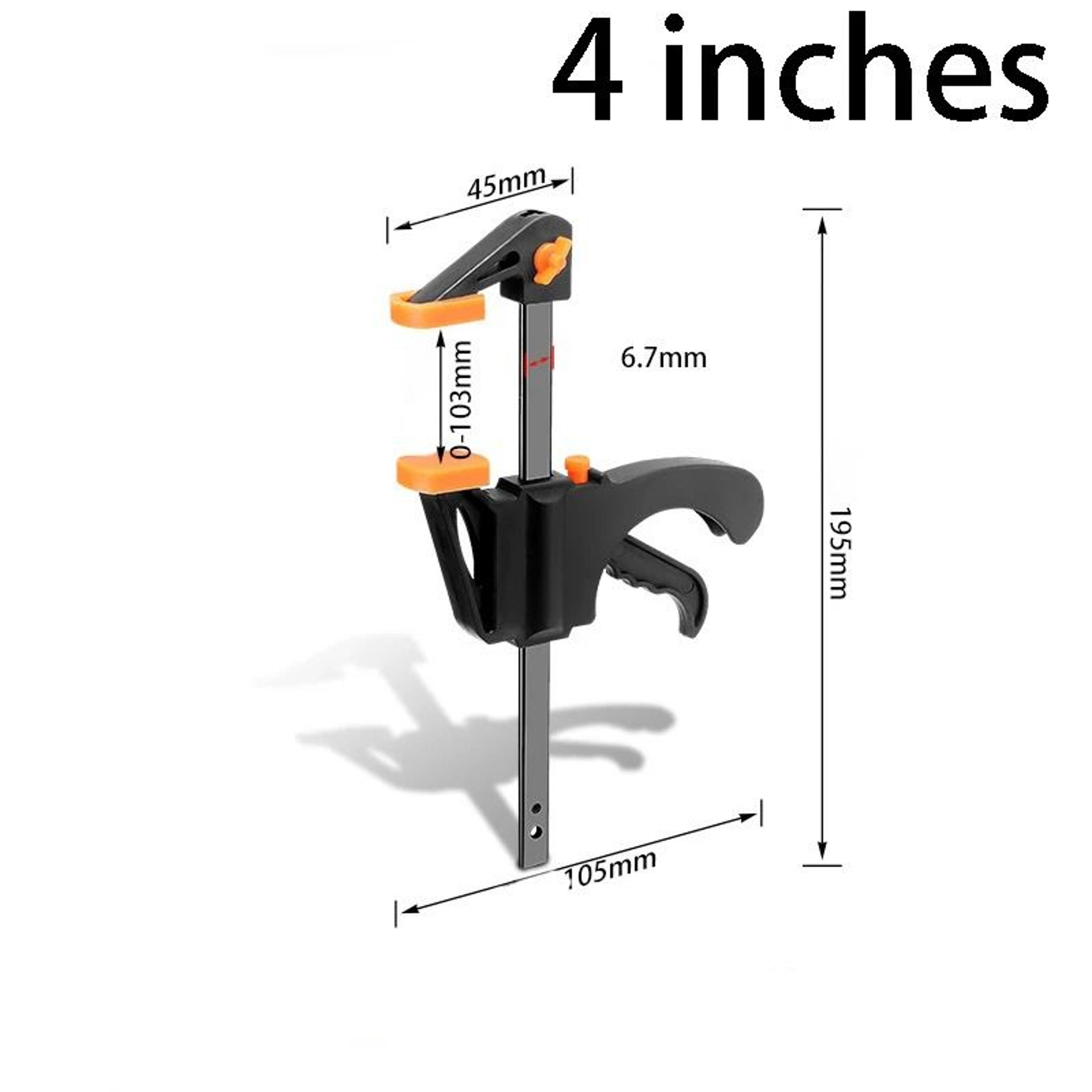 4Inch HeavyDuty Woodworking Quick Ratchet Mini FClamp 2
