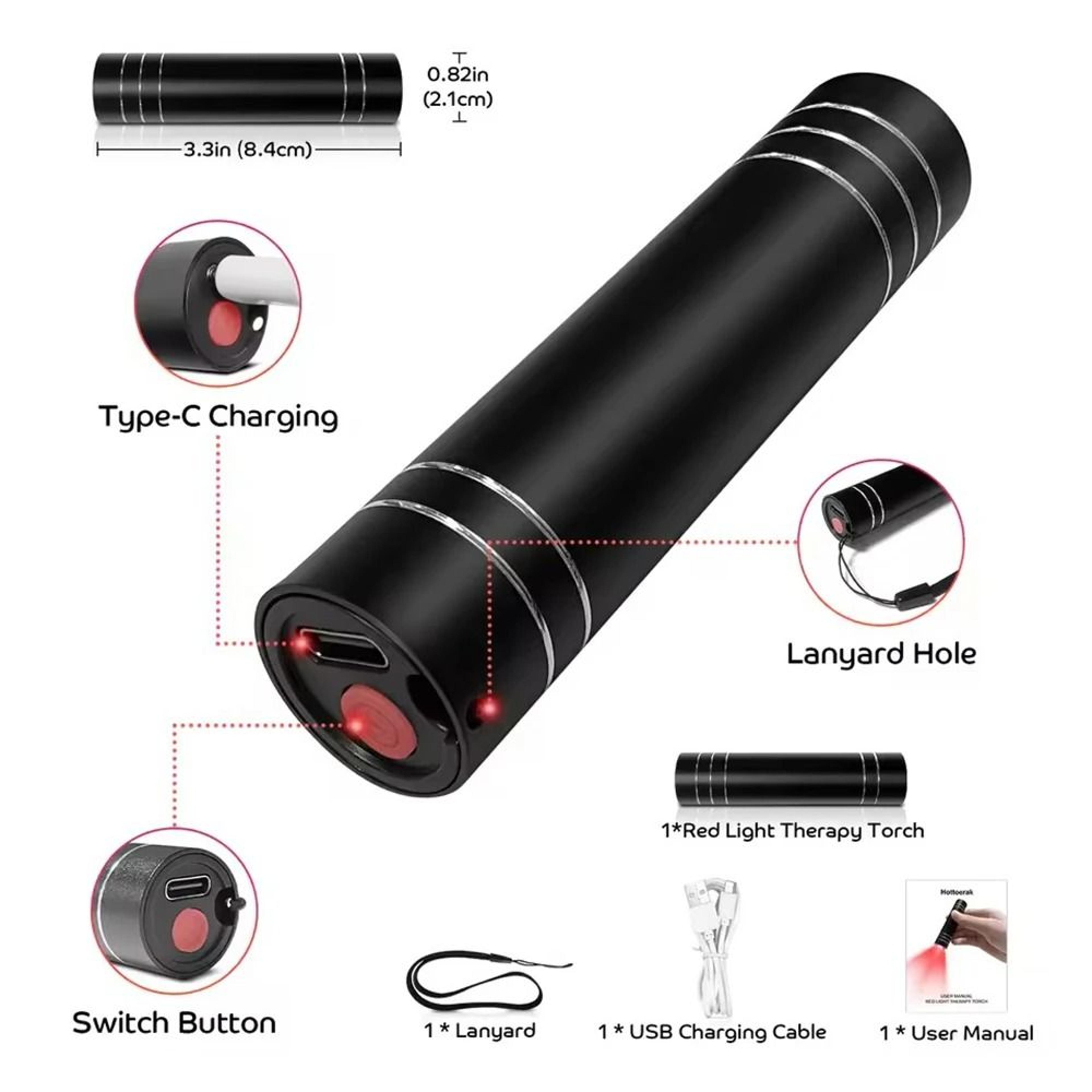 Portable 660nm  850nm Infrared Red Light Therapy Torch 1