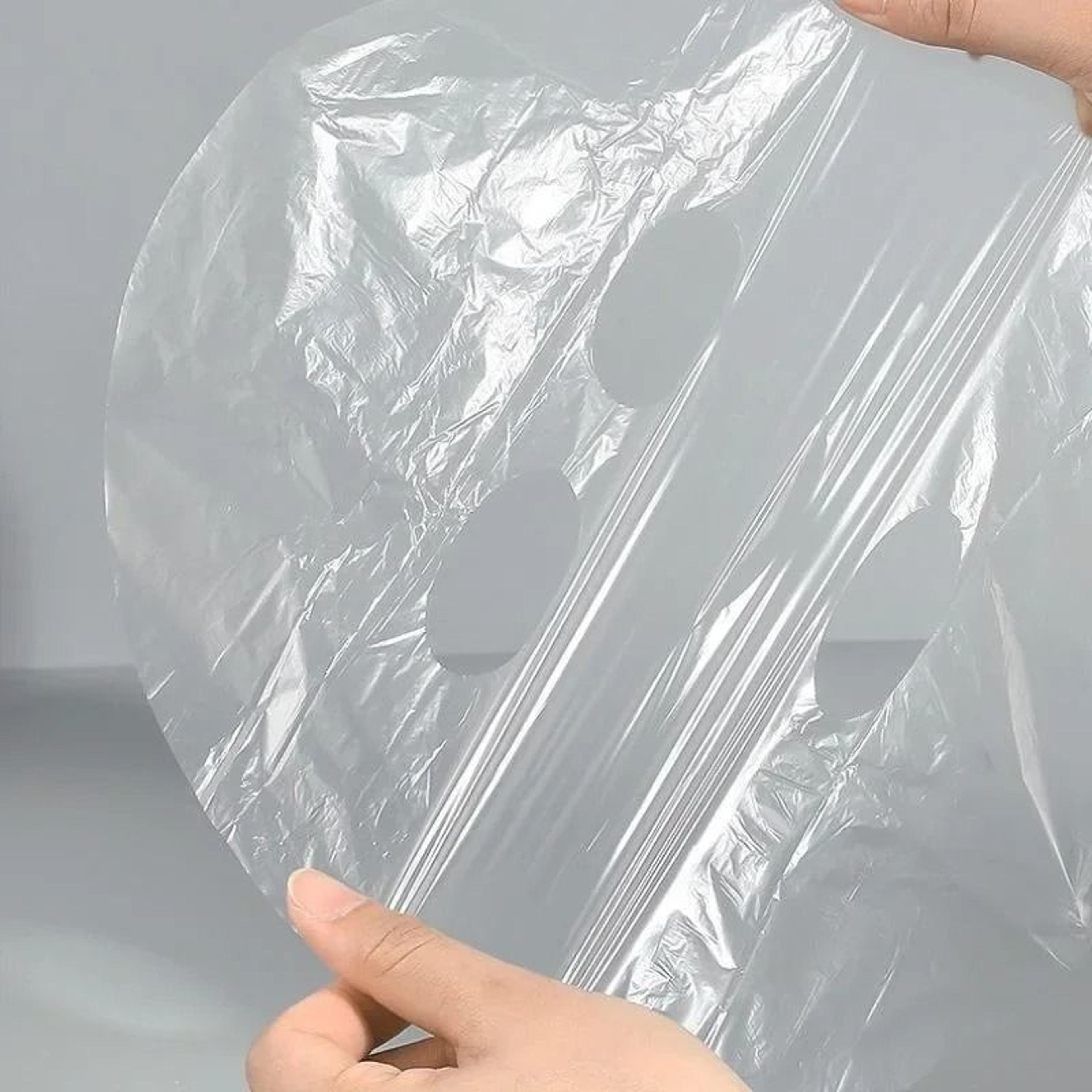 100Piece Disposable Facial  Neck Transparent PE Plastic Wrap Sheet Set 1
