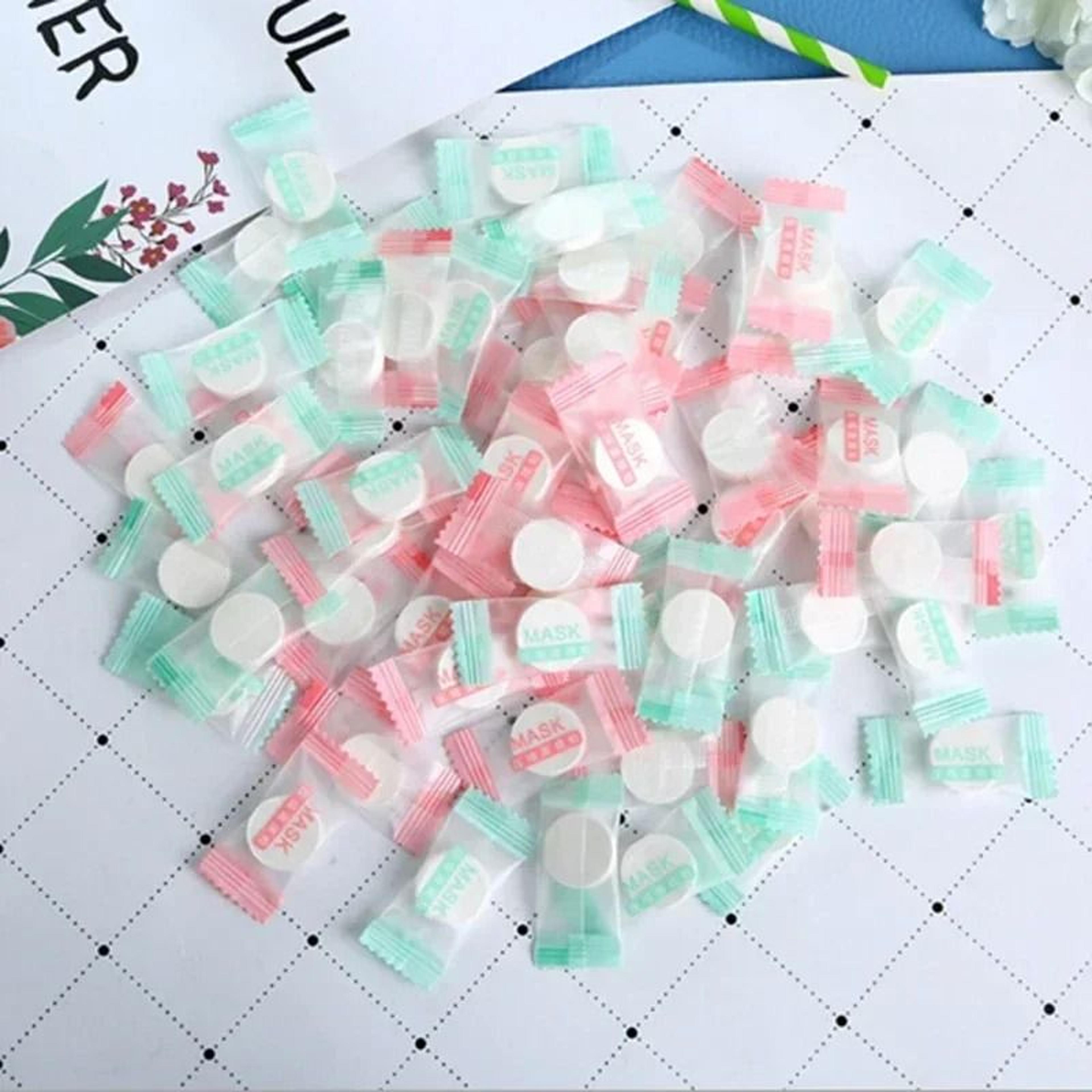 Portable Compressed Cotton Coin Tissue  Granular Face Towels 1
