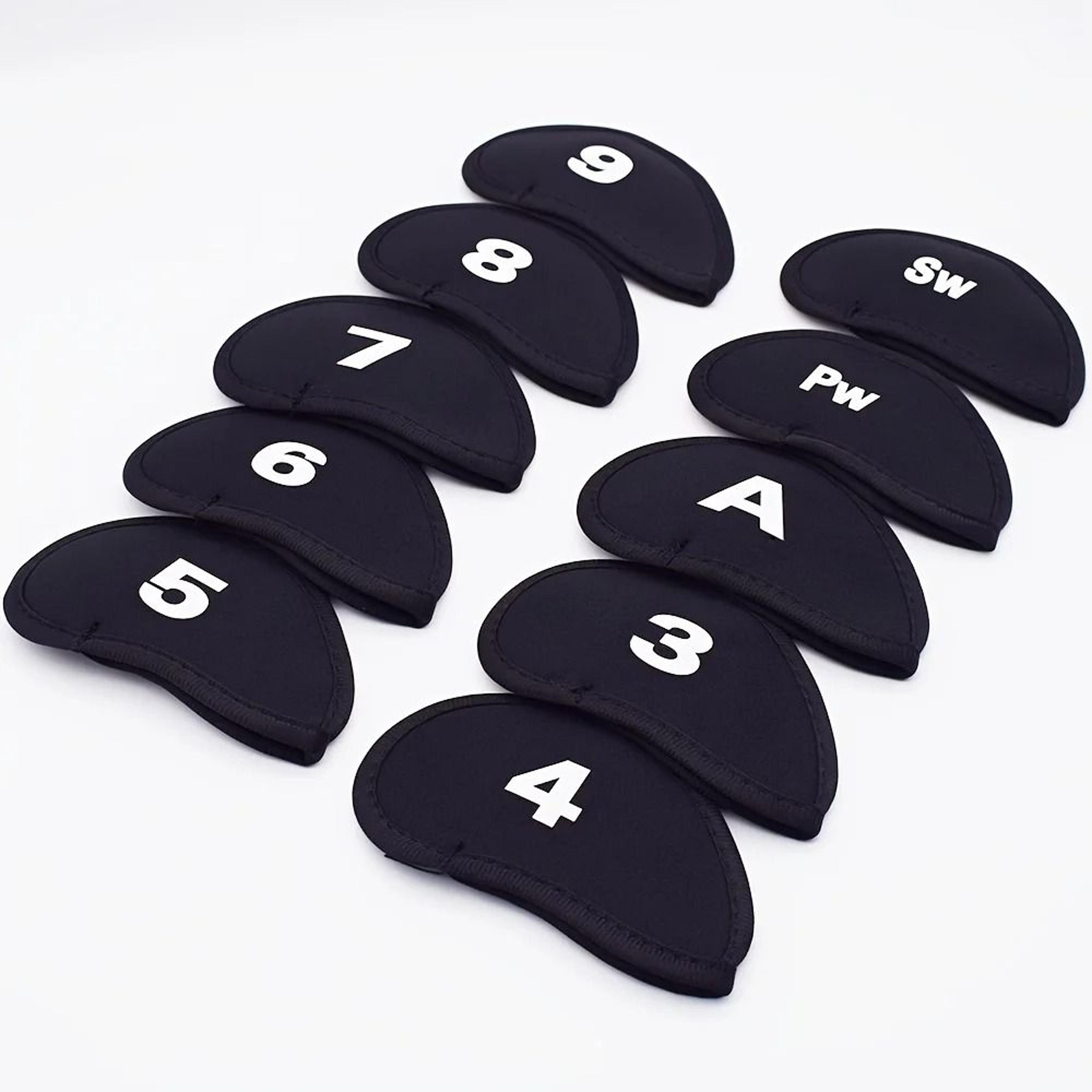 Portable Golf Club Iron Head Covers Protector Set 8