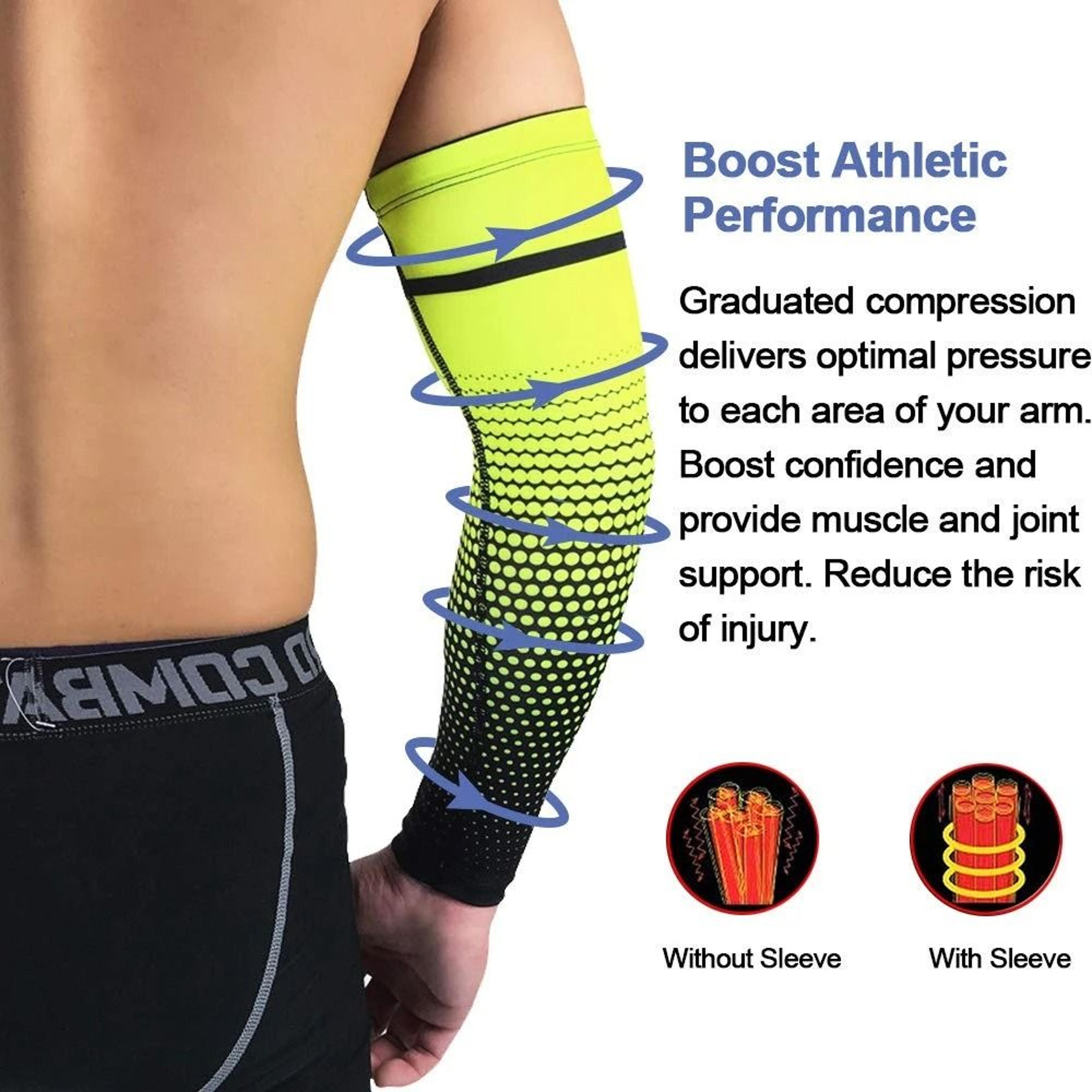 Unisex Cycling Running Sports Cooling Arm Sleeves 1 Pair 2