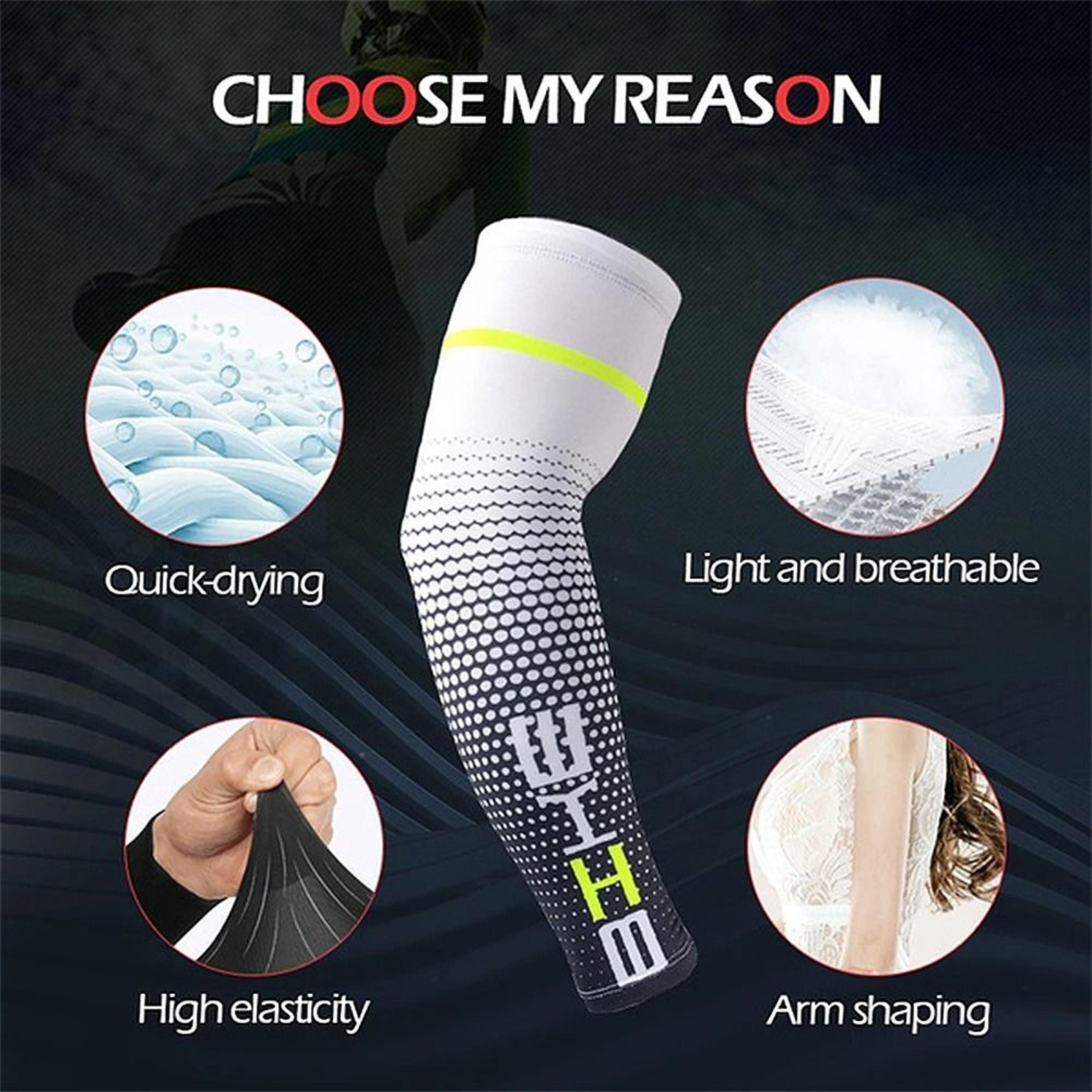 Unisex Cycling Running Sports Cooling Arm Sleeves 1 Pair 4