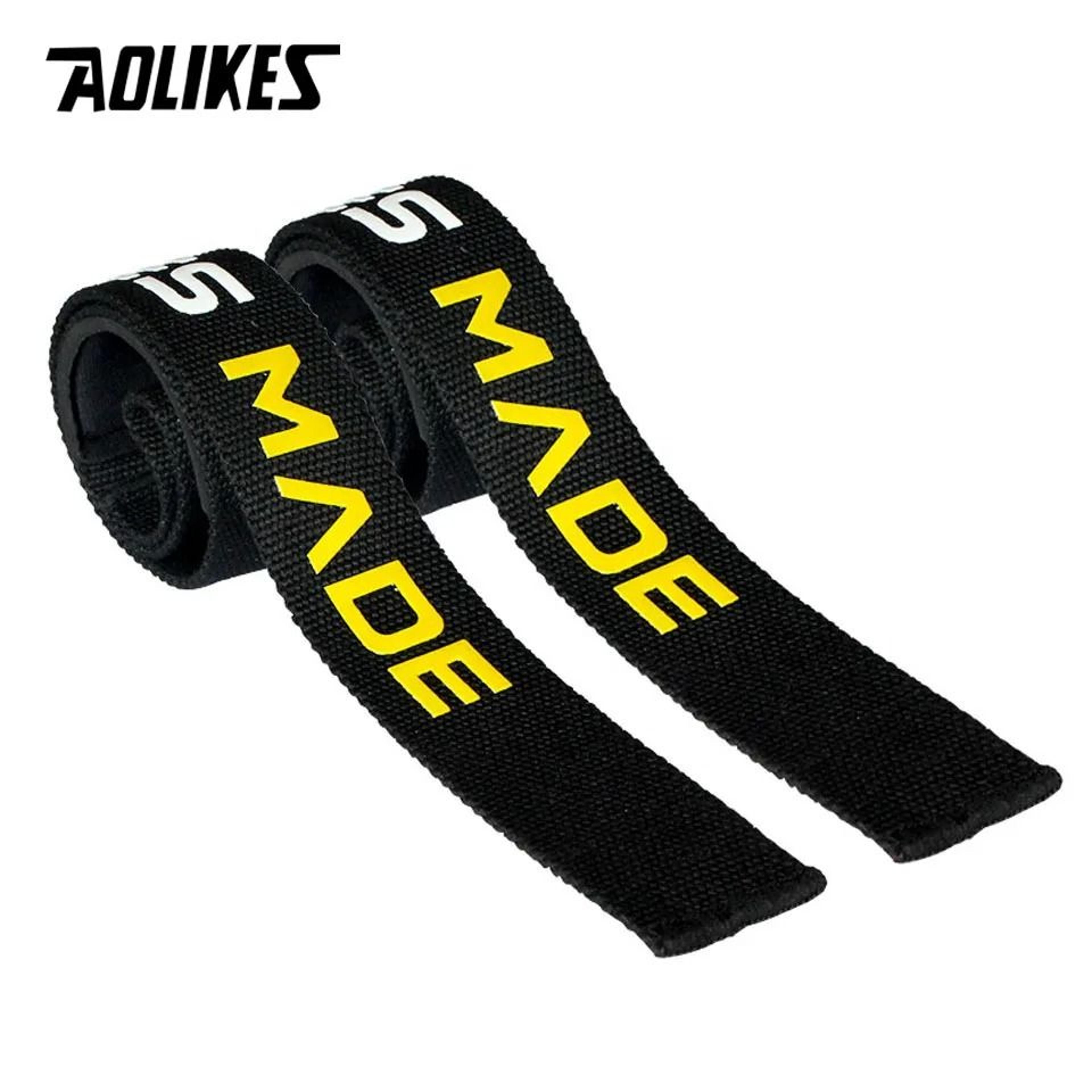 AOLIKES Professional NonSlip Weight Lifting Deadlift Straps With Neoprene Wrist Support Pads 2