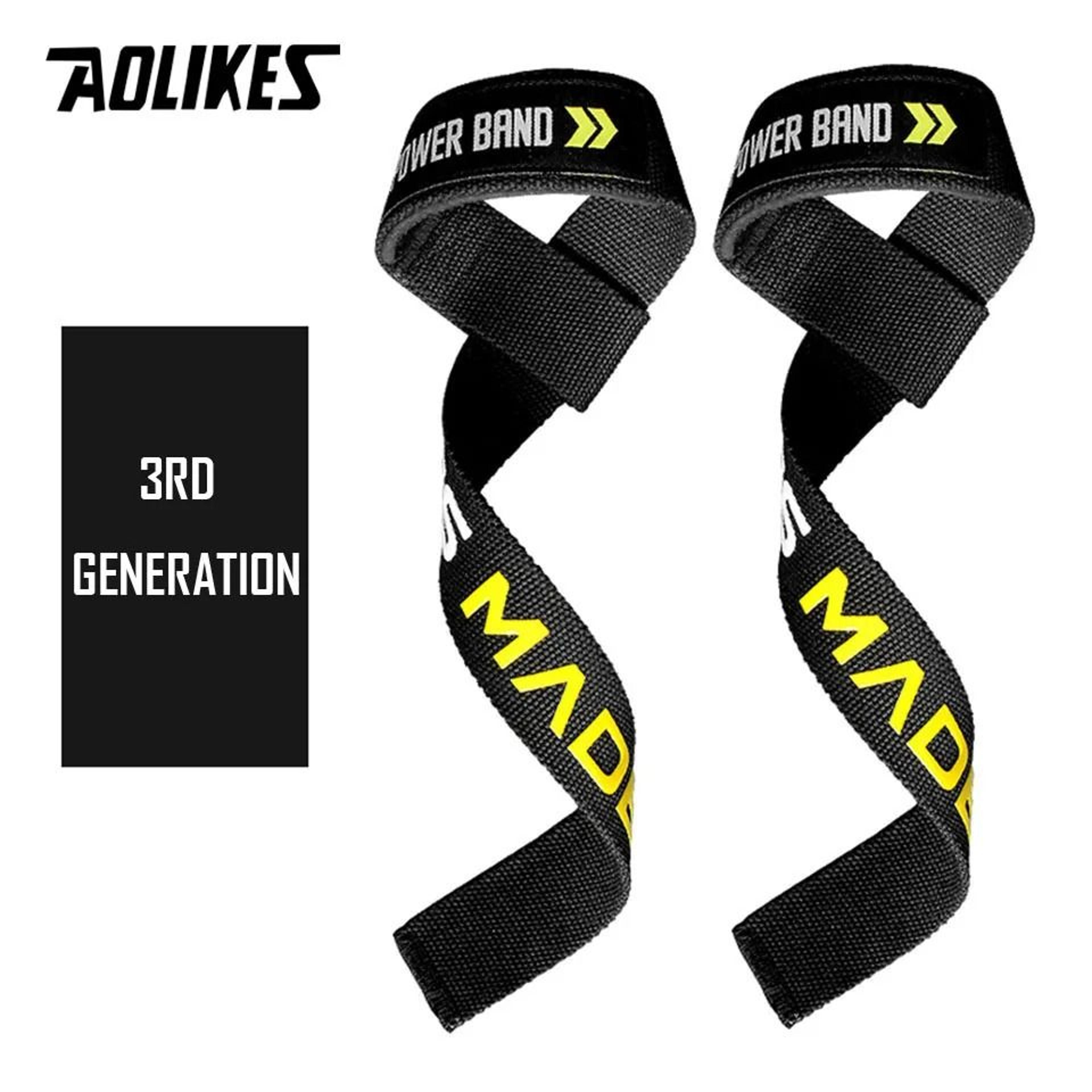 AOLIKES Professional NonSlip Weight Lifting Deadlift Straps With Neoprene Wrist Support Pads 7