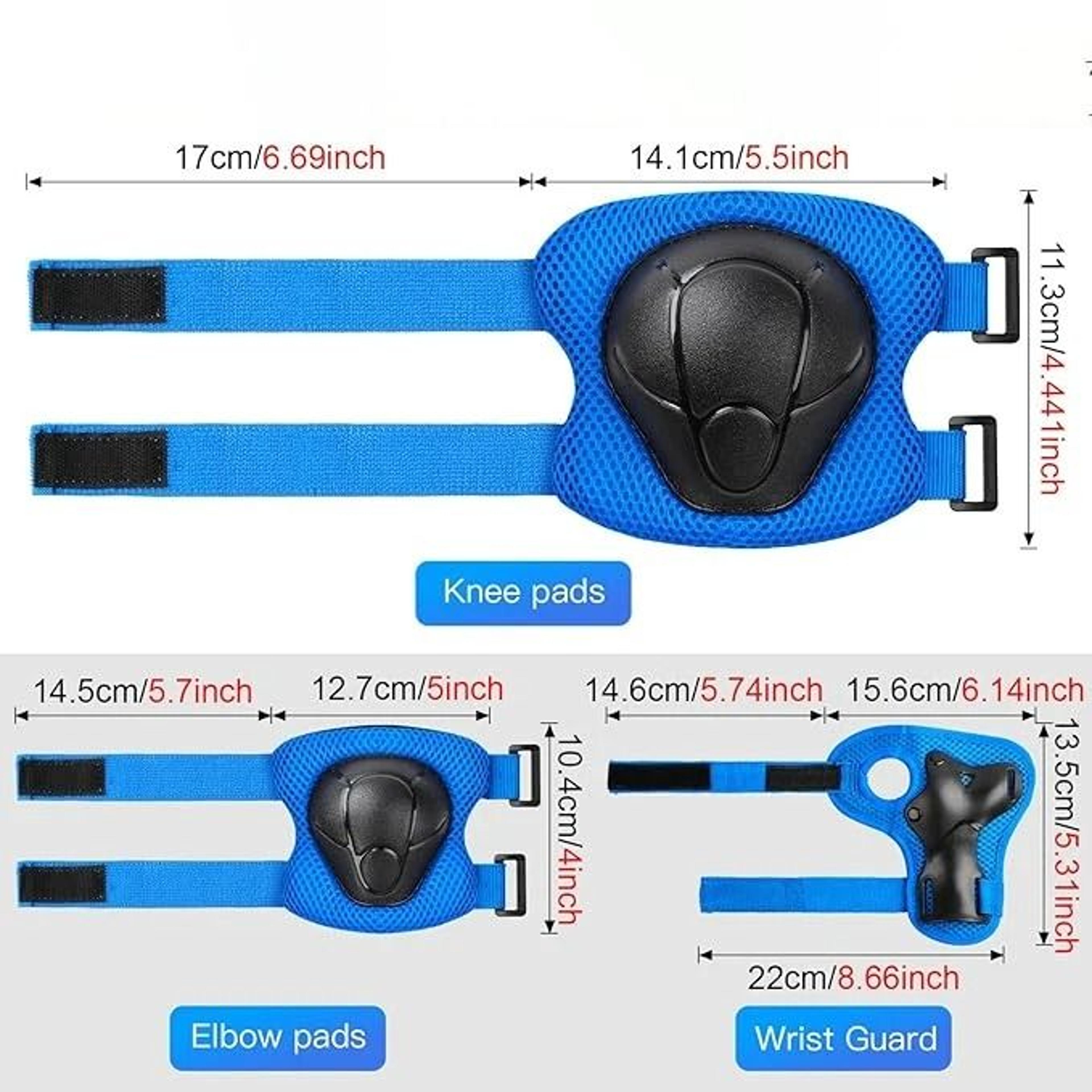 6PCS Kids Protective Gear Set With Knee Pads Elbow Pads  Wrist Guards 1