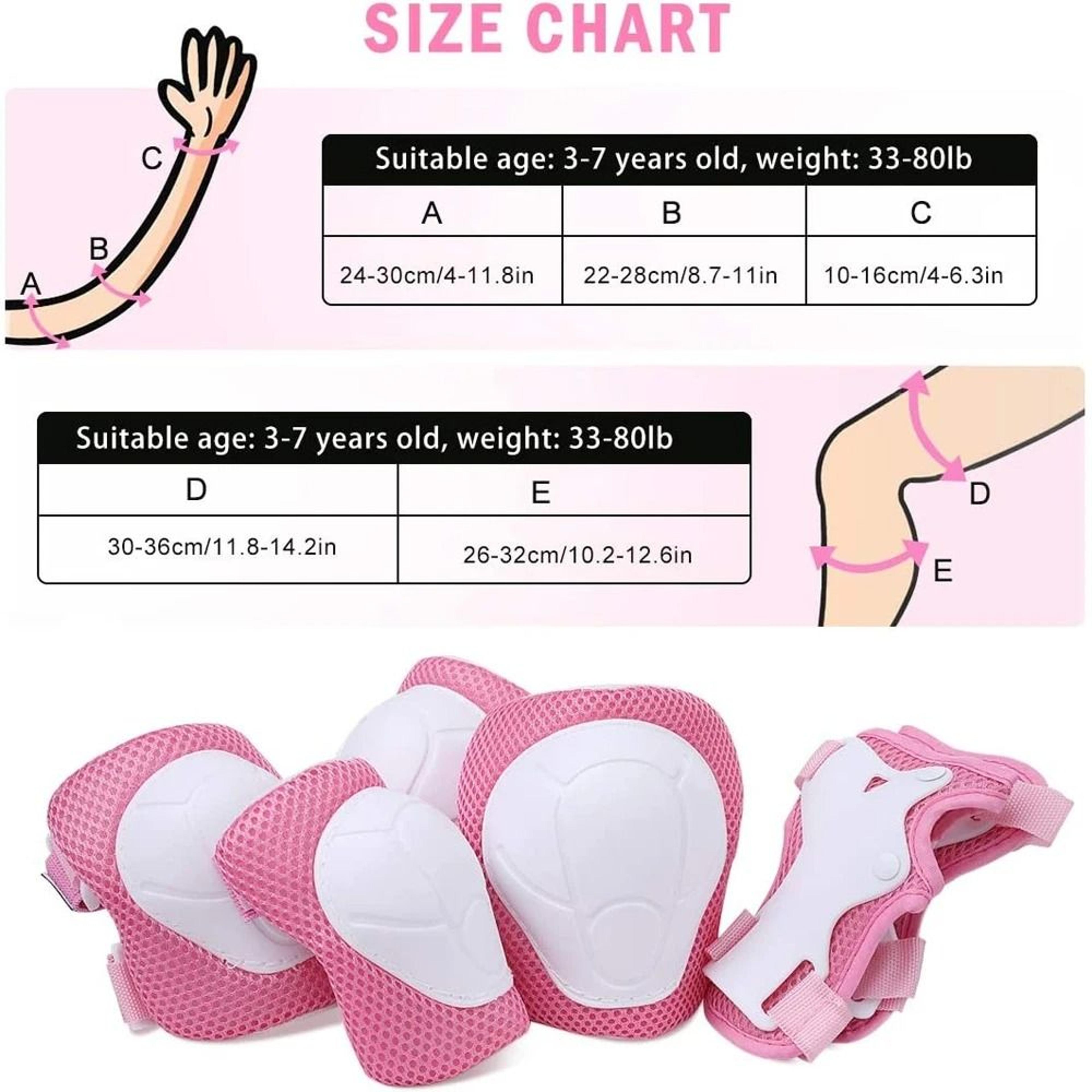 6PCS Kids Protective Gear Set With Knee Pads Elbow Pads  Wrist Guards 4