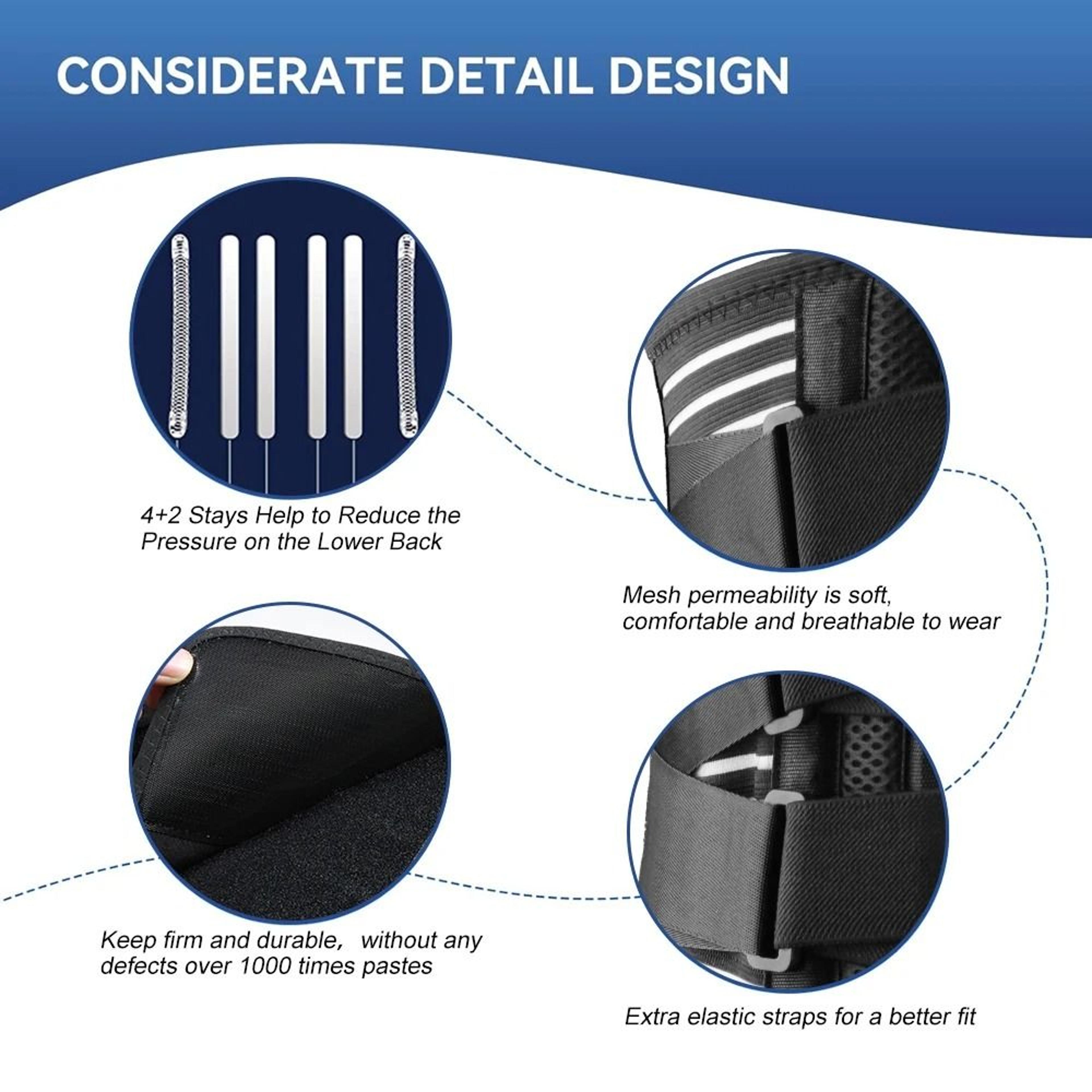 Ergonomic Lumbar Support Back Brace With Comfort Cushion Pad 1