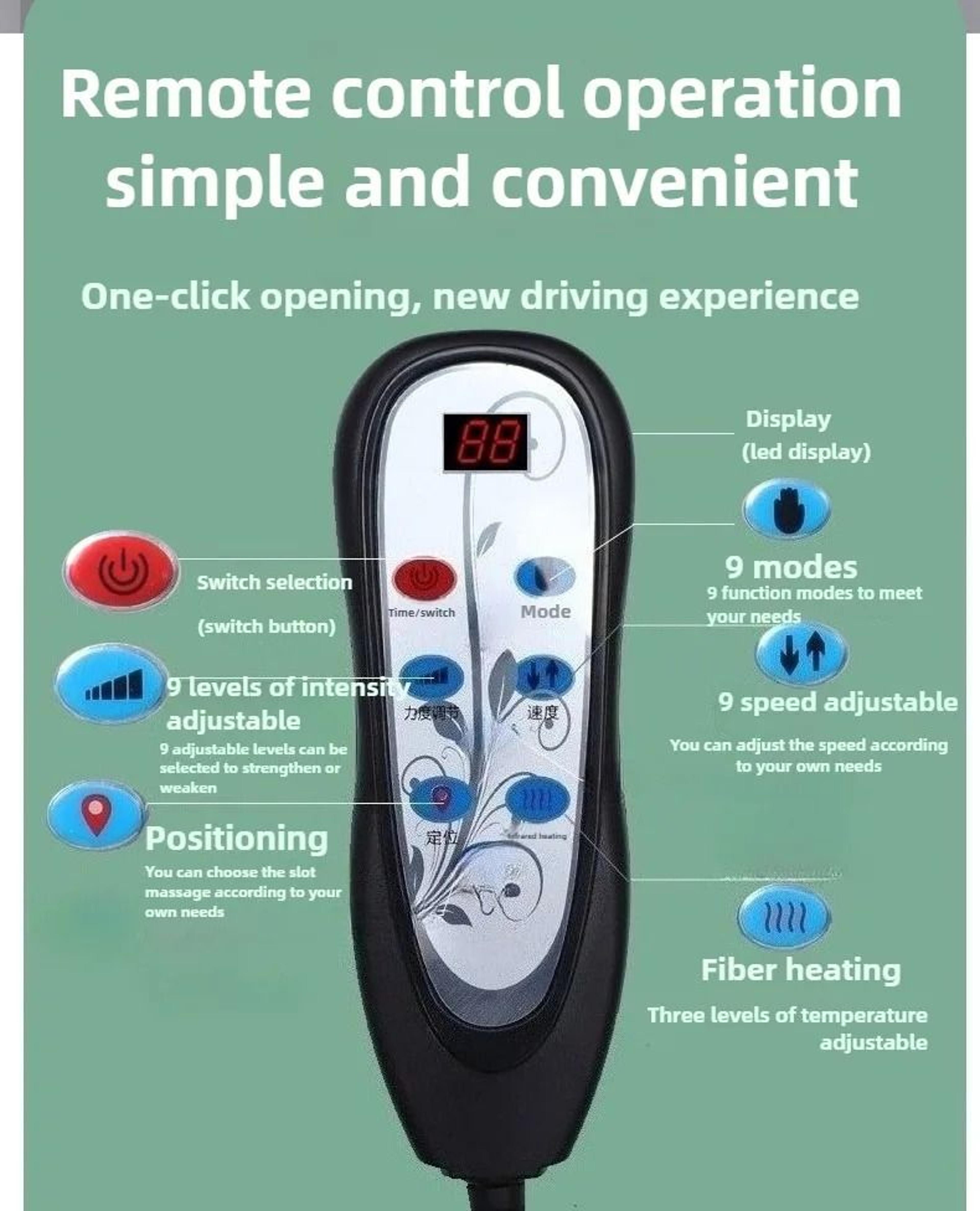 Professional Heated Lumbar Airbag Support  Massage Chair Cushion 5