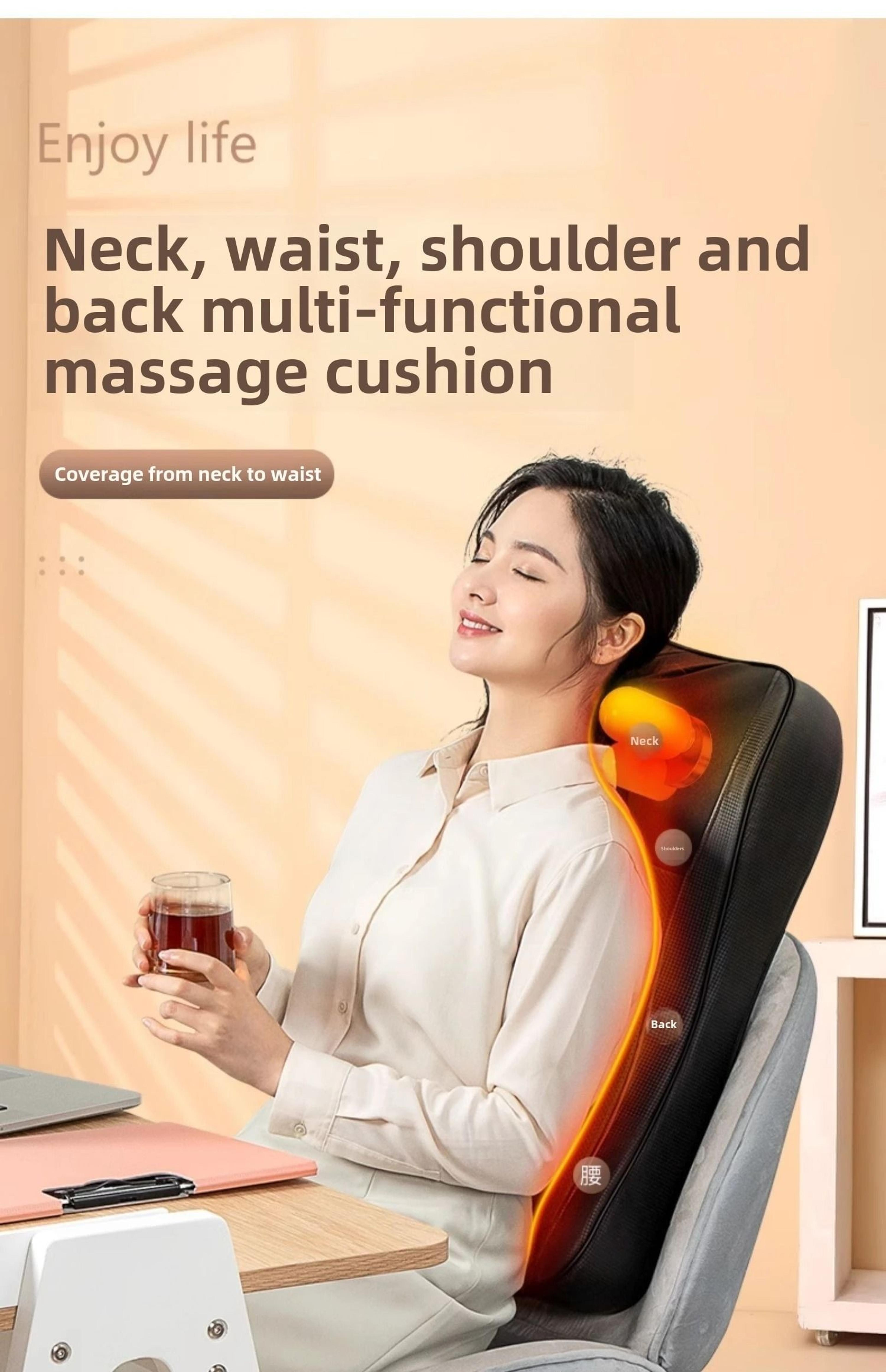 Professional FullBody Shiatsu Massage Chair Pad  Neck Back And Lumbar Recovery System 2