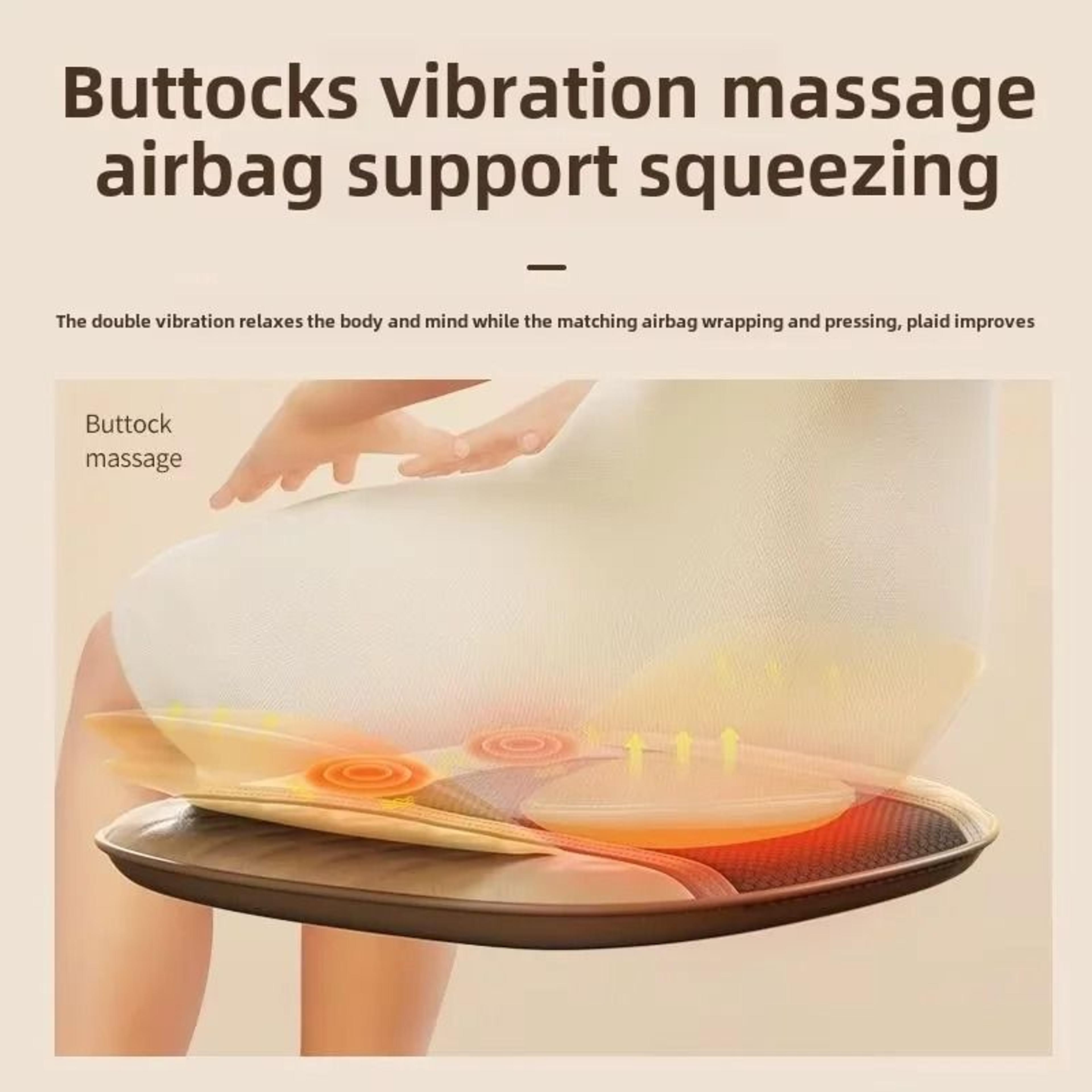 Professional Airbag Upgrade Shiatsu Massage Chair Pad  3D Kneading Heat  Spinal Decompression 3