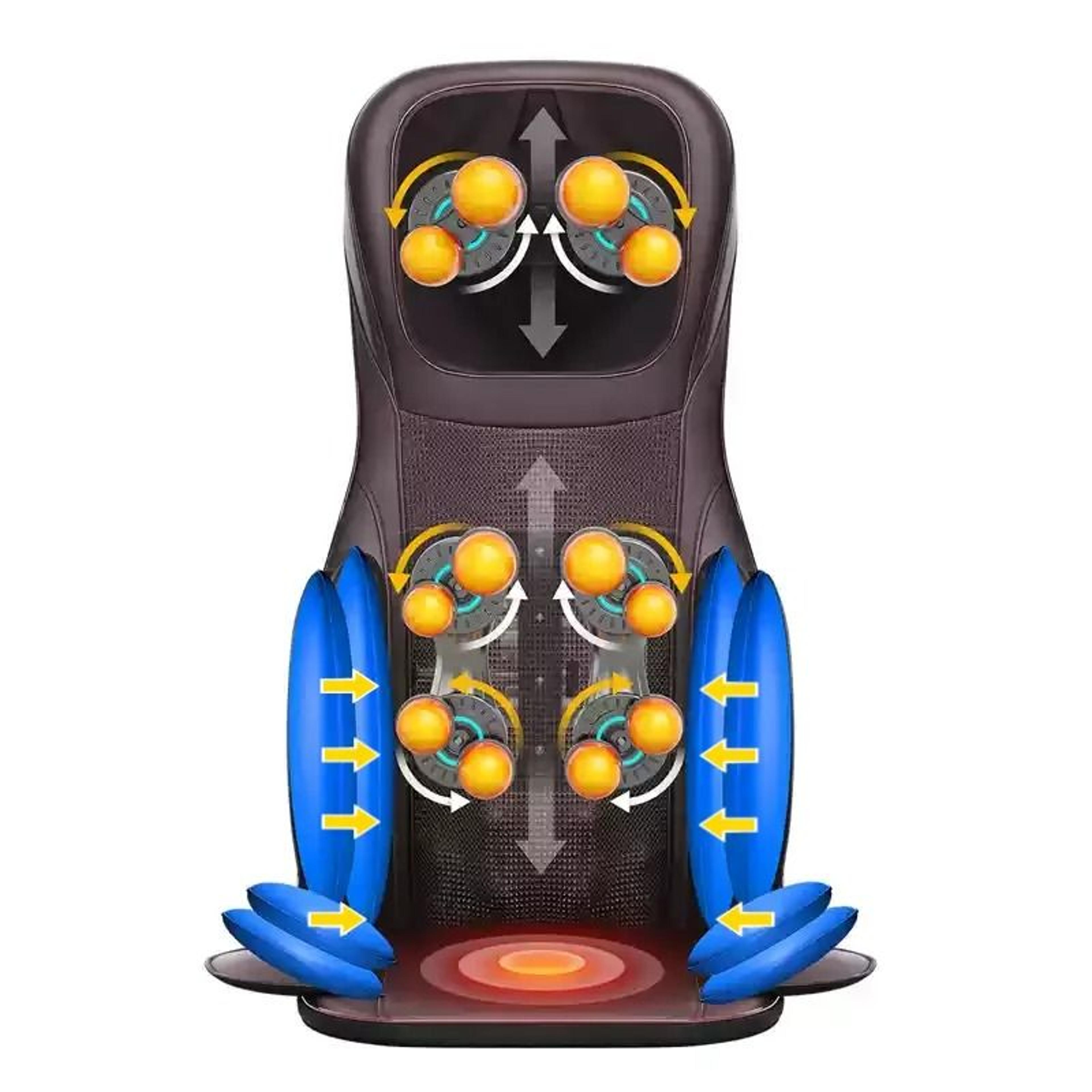 Professional Airbag Upgrade Shiatsu Massage Chair Pad  3D Kneading Heat  Spinal Decompression 7