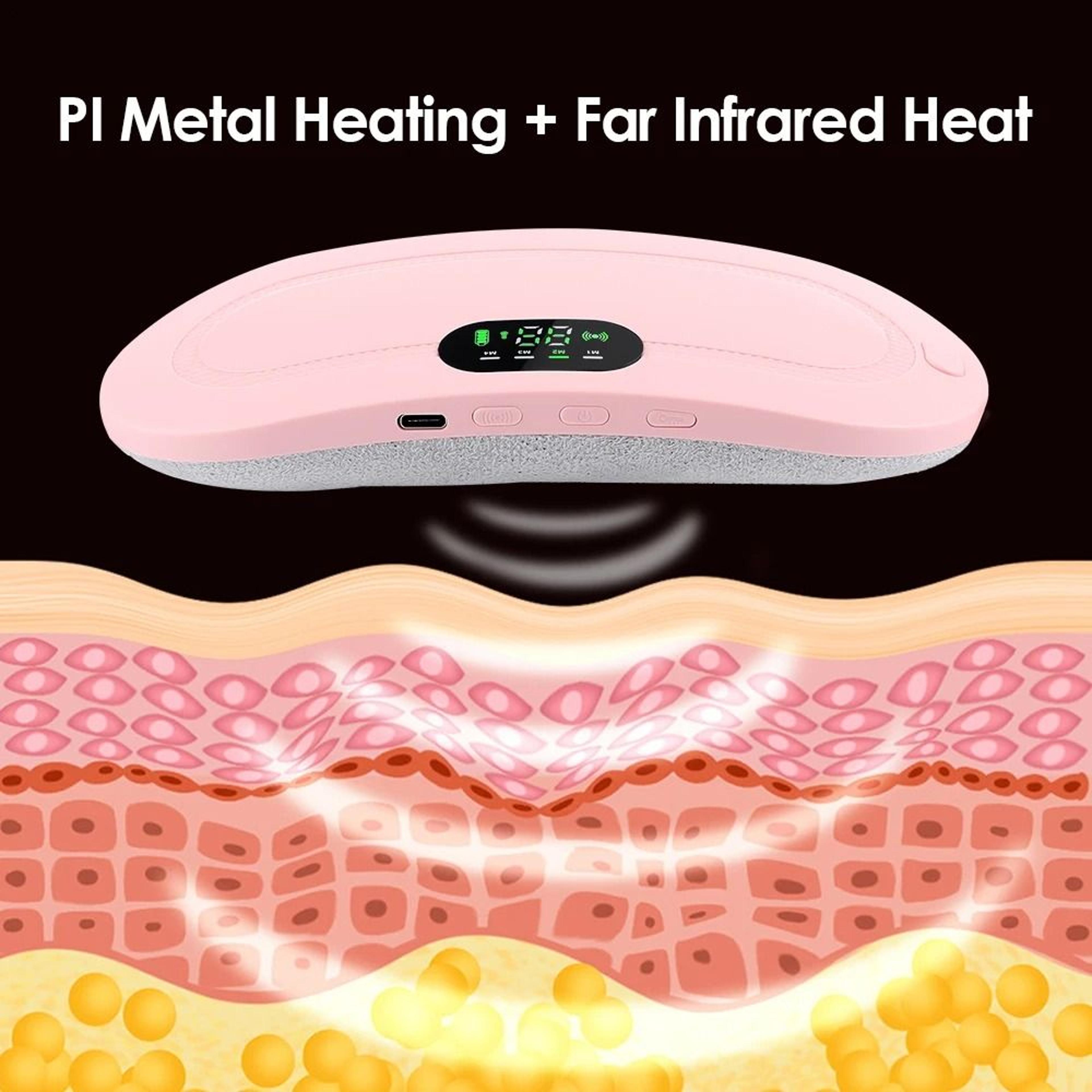 USB Menstrual Electric Heating Pad  Abdominal Vibration Massager 3