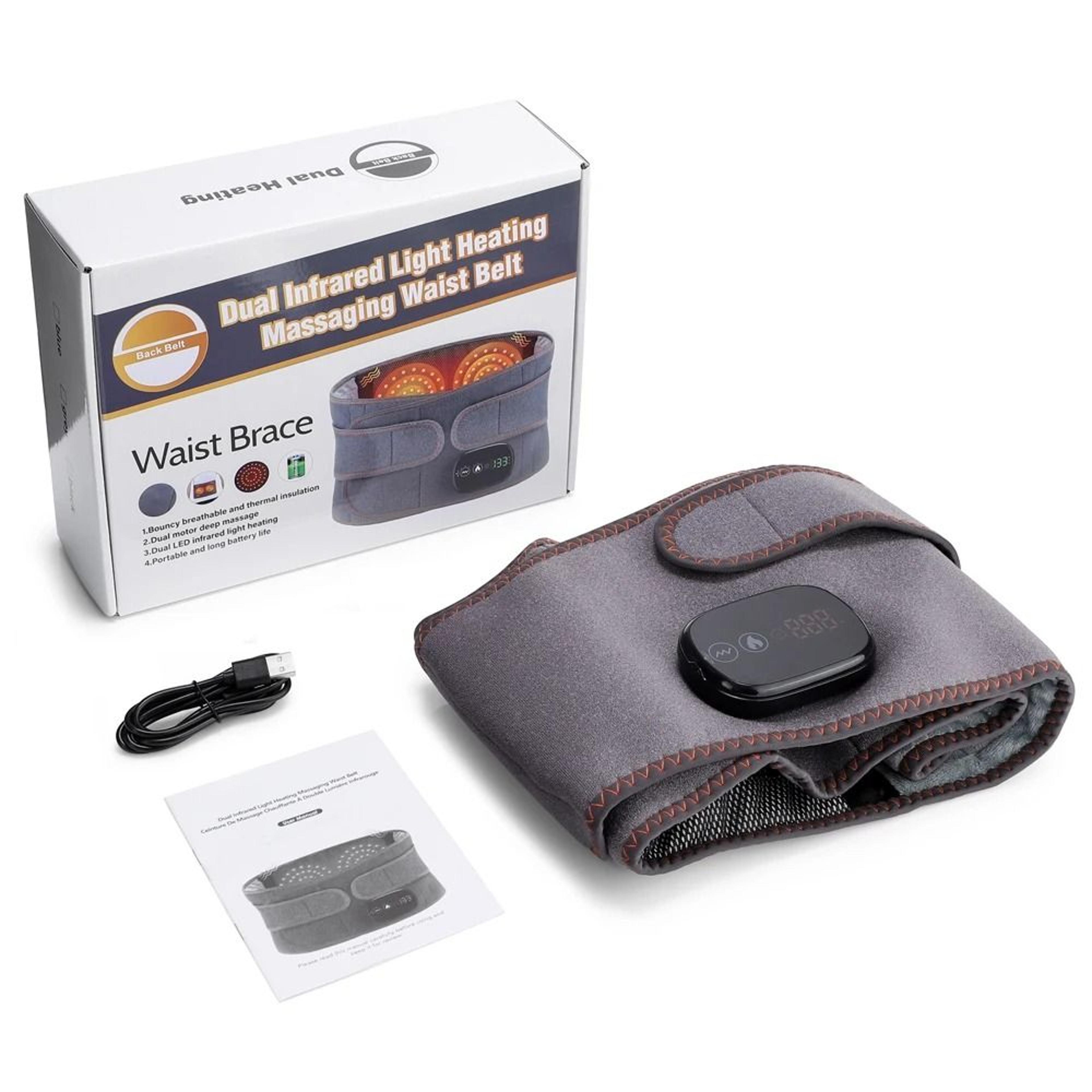 Electric Infrared Heated Waist  Lumbar Support Massage Belt 6