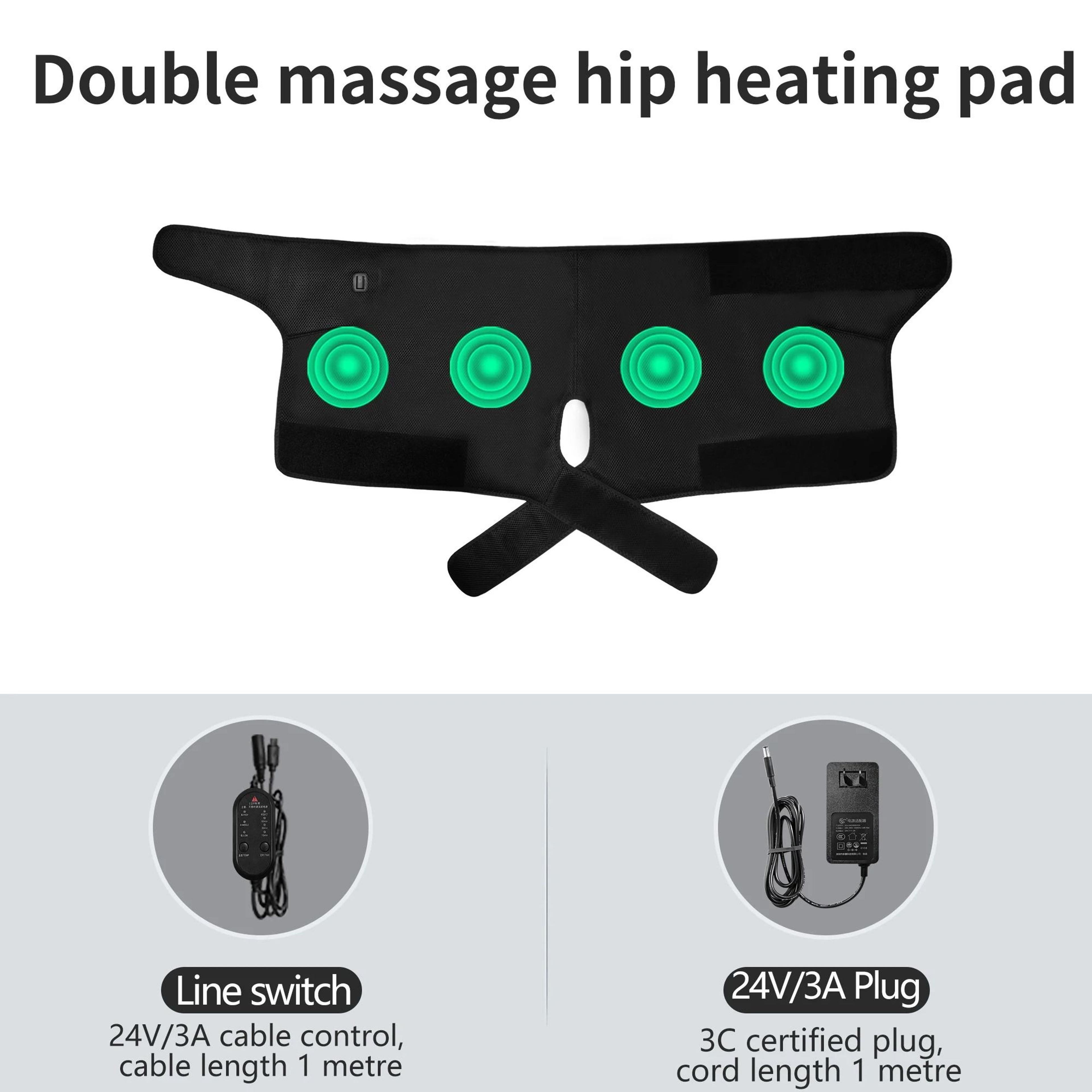 Electric Heating Dual Hip Support Pad With Vibration Massager 7