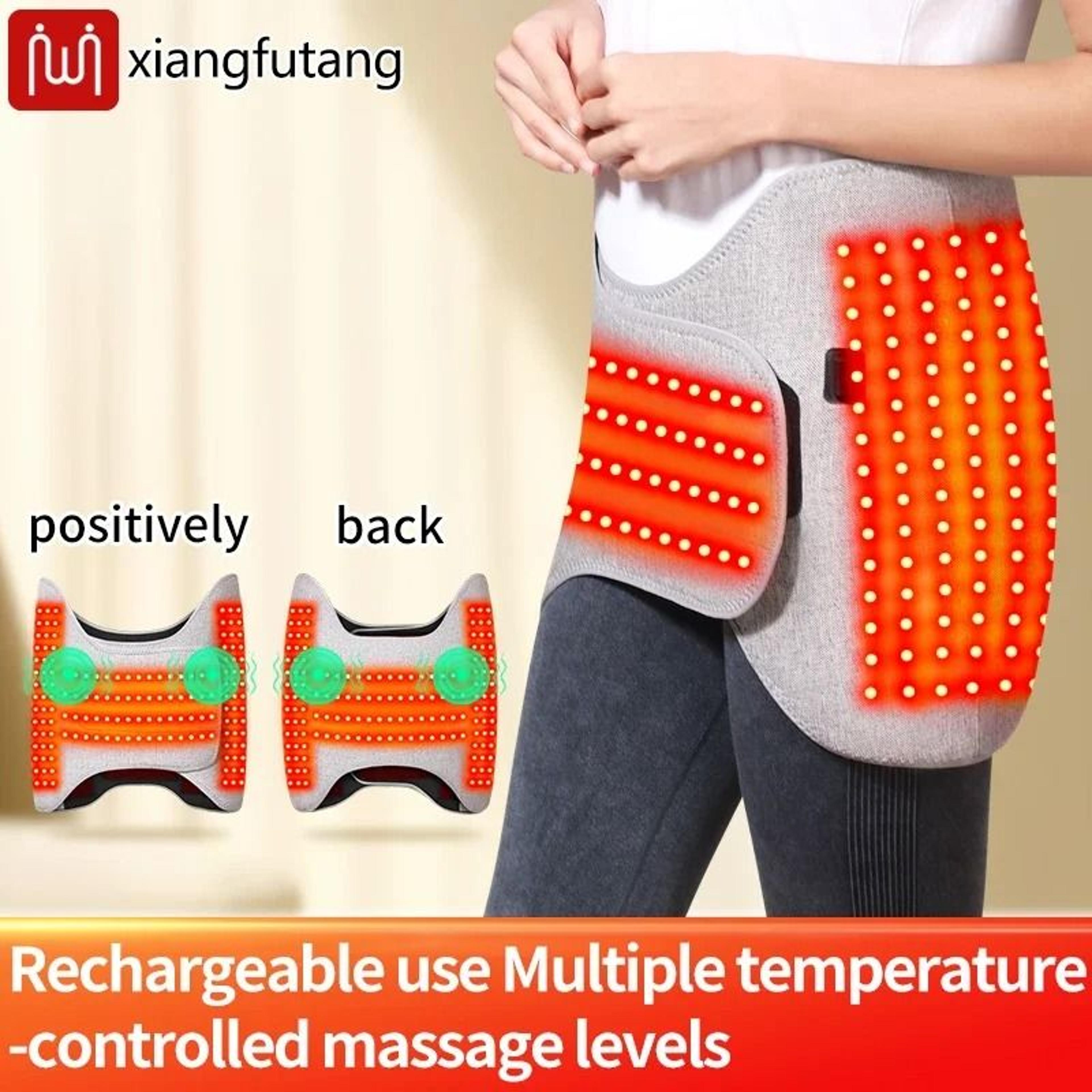 Red Light Heating Waist  Lumbar Support Massage Belt 1