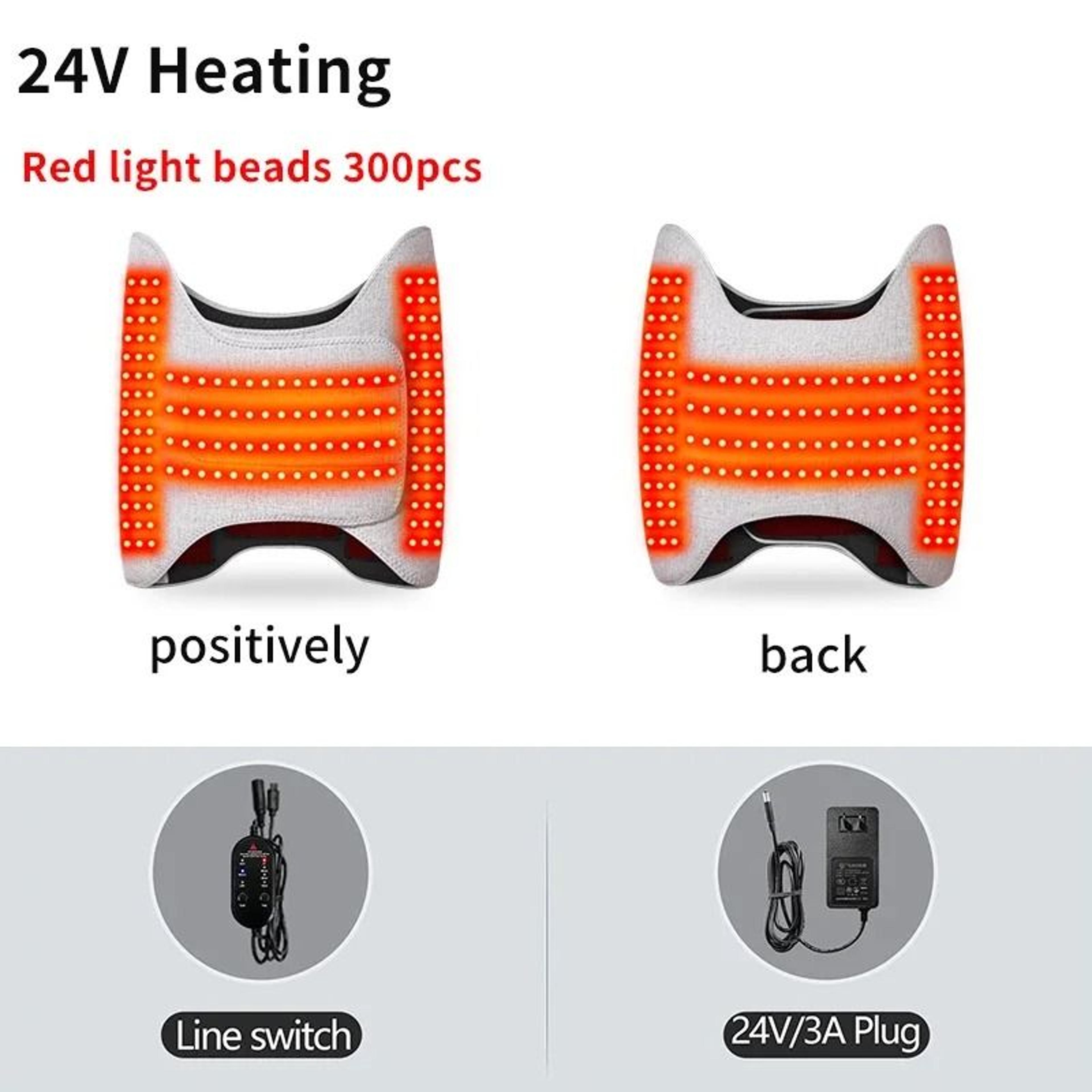 Red Light Heating Waist  Lumbar Support Massage Belt 6