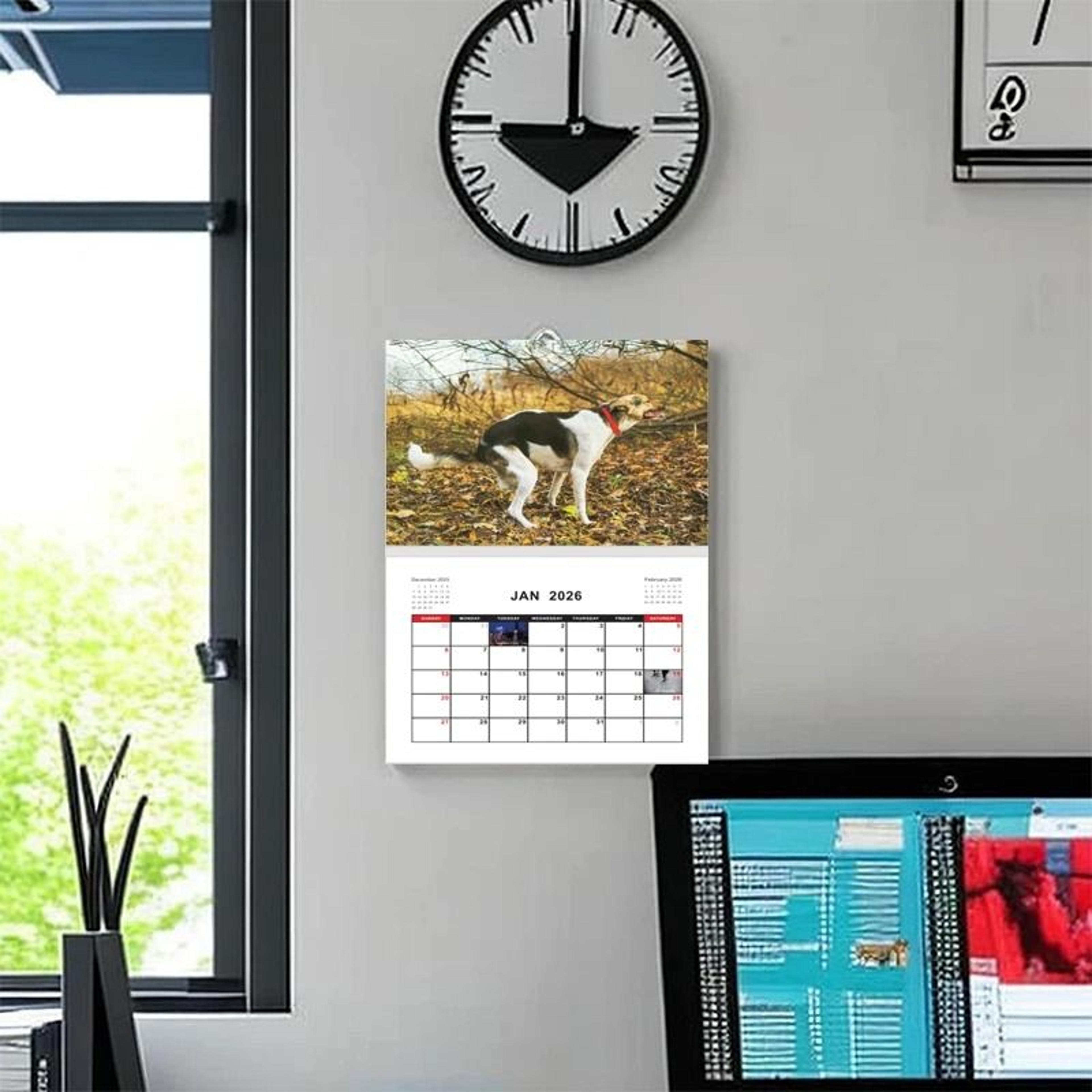 2026 Pooping Dog Calendar Year Monthly Planner Schedule Organizer Wall Calendar 3