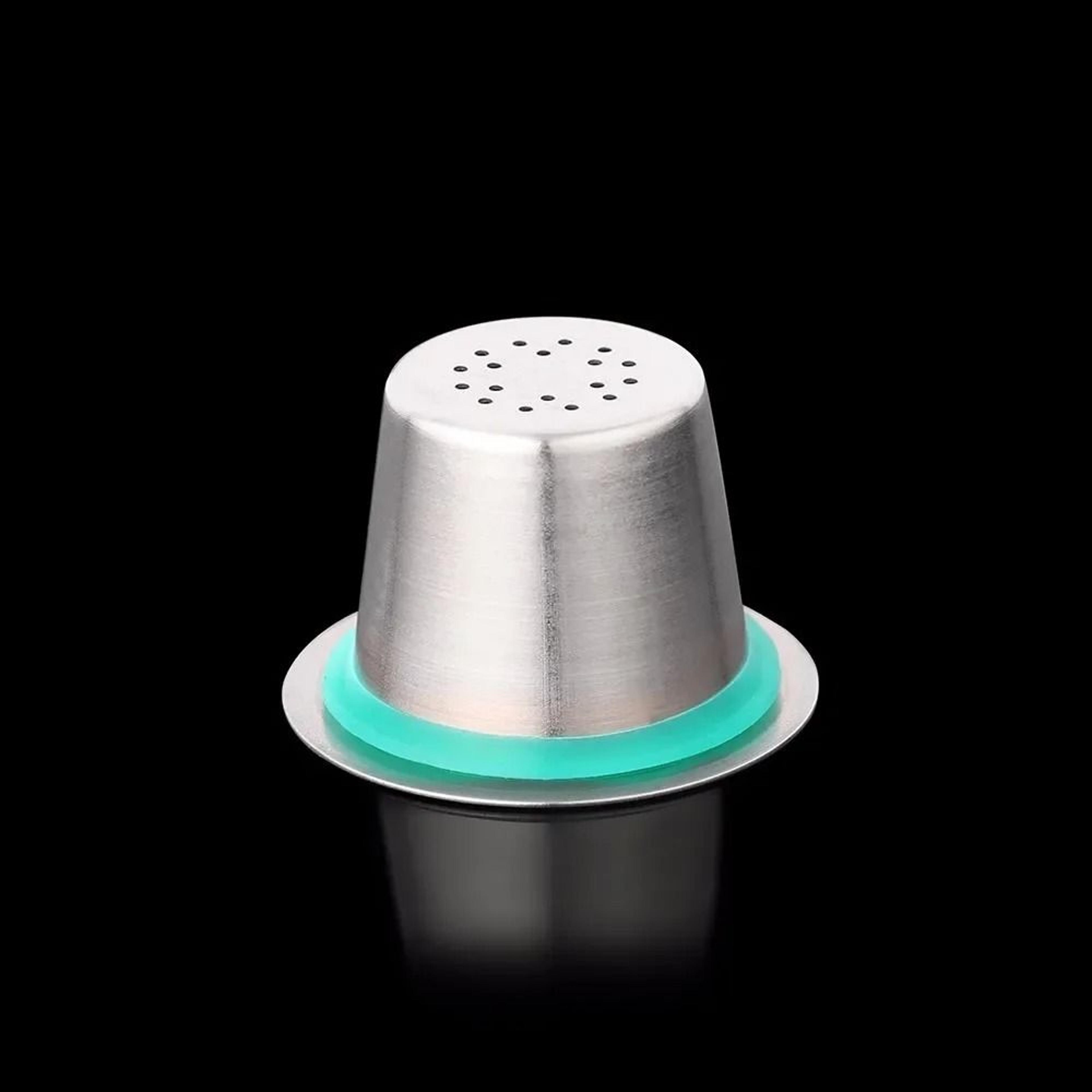 Stainless Steel Refillable Coffee Capsules  Foil Seal Lids Compatible With Nespresso 2