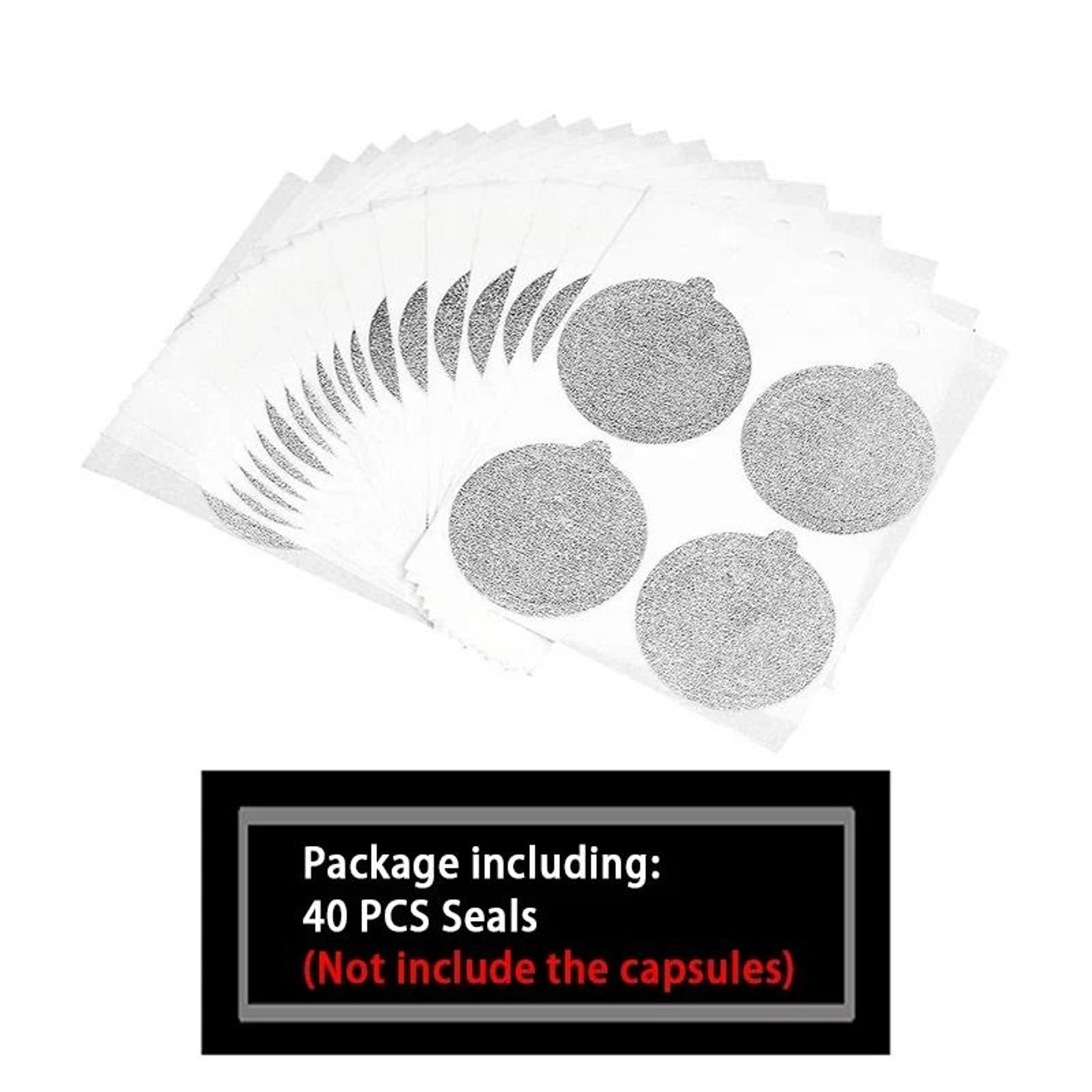 Stainless Steel Refillable Coffee Capsules  Foil Seal Lids Compatible With Nespresso 7