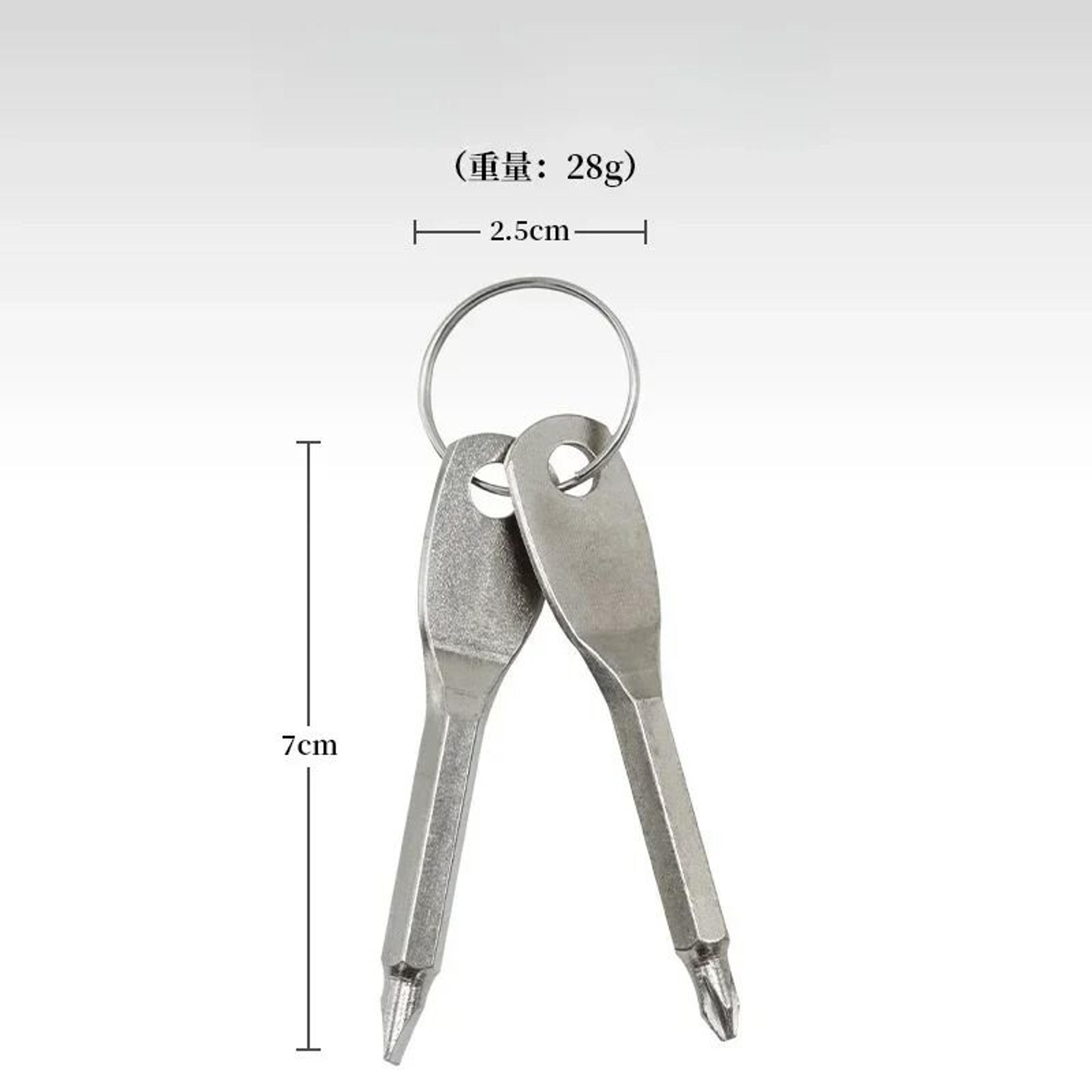 Portable Multifunctional EDC Screwdriver  Flat And Cross Head With Keyring 7