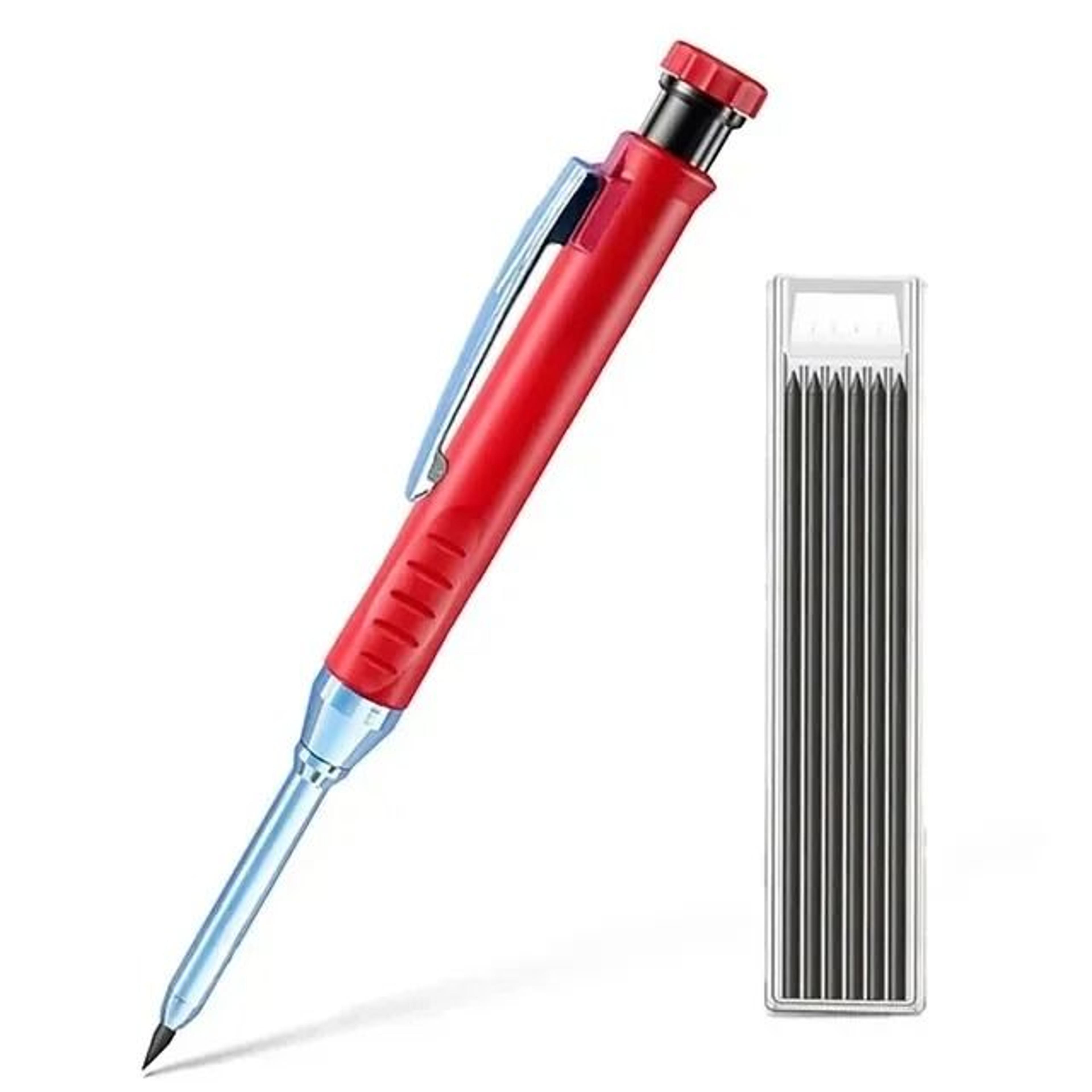 2Pcs 28mm Carpenter Mechanical Pencil With Sharpener For Woodworking 9