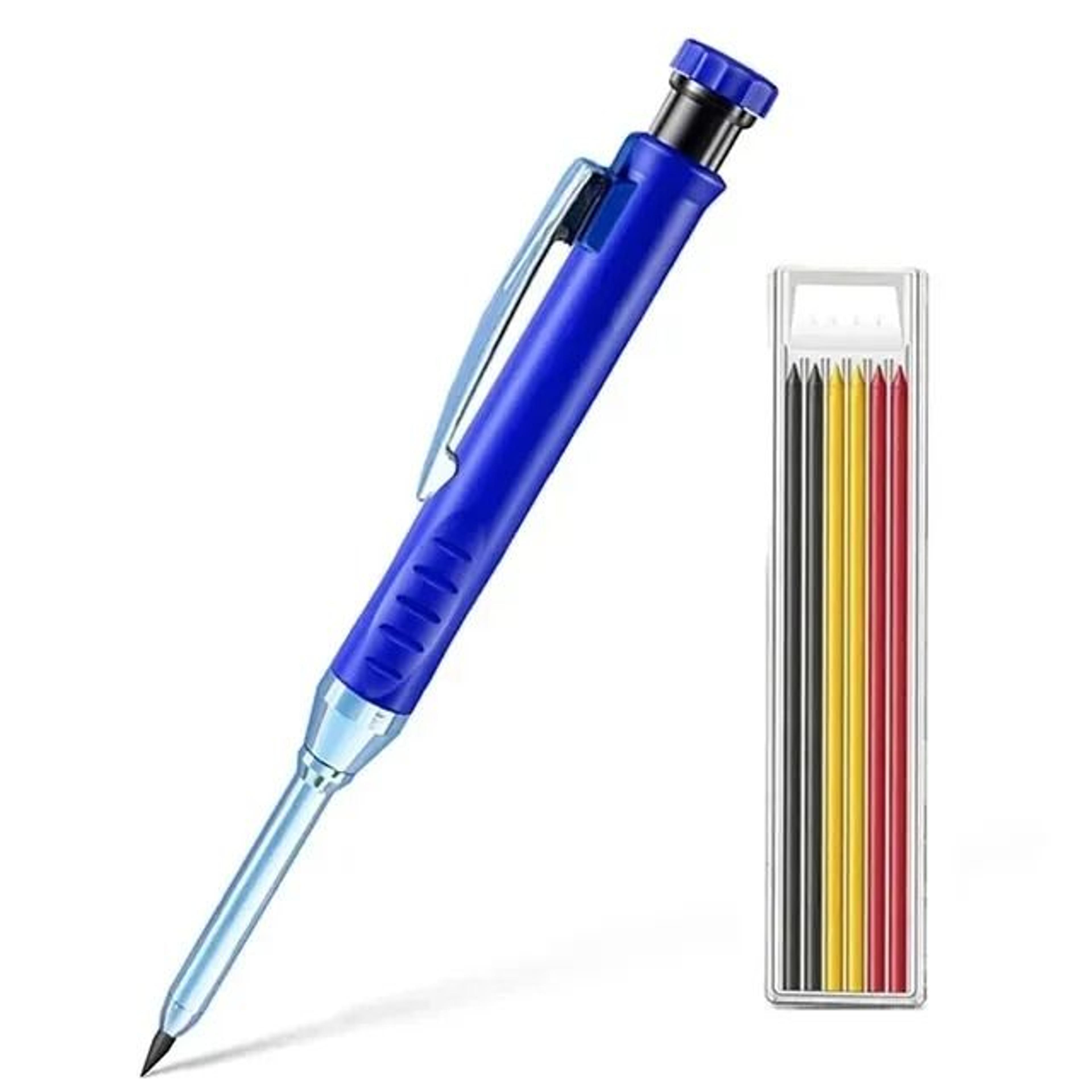 2Pcs 28mm Carpenter Mechanical Pencil With Sharpener For Woodworking 10