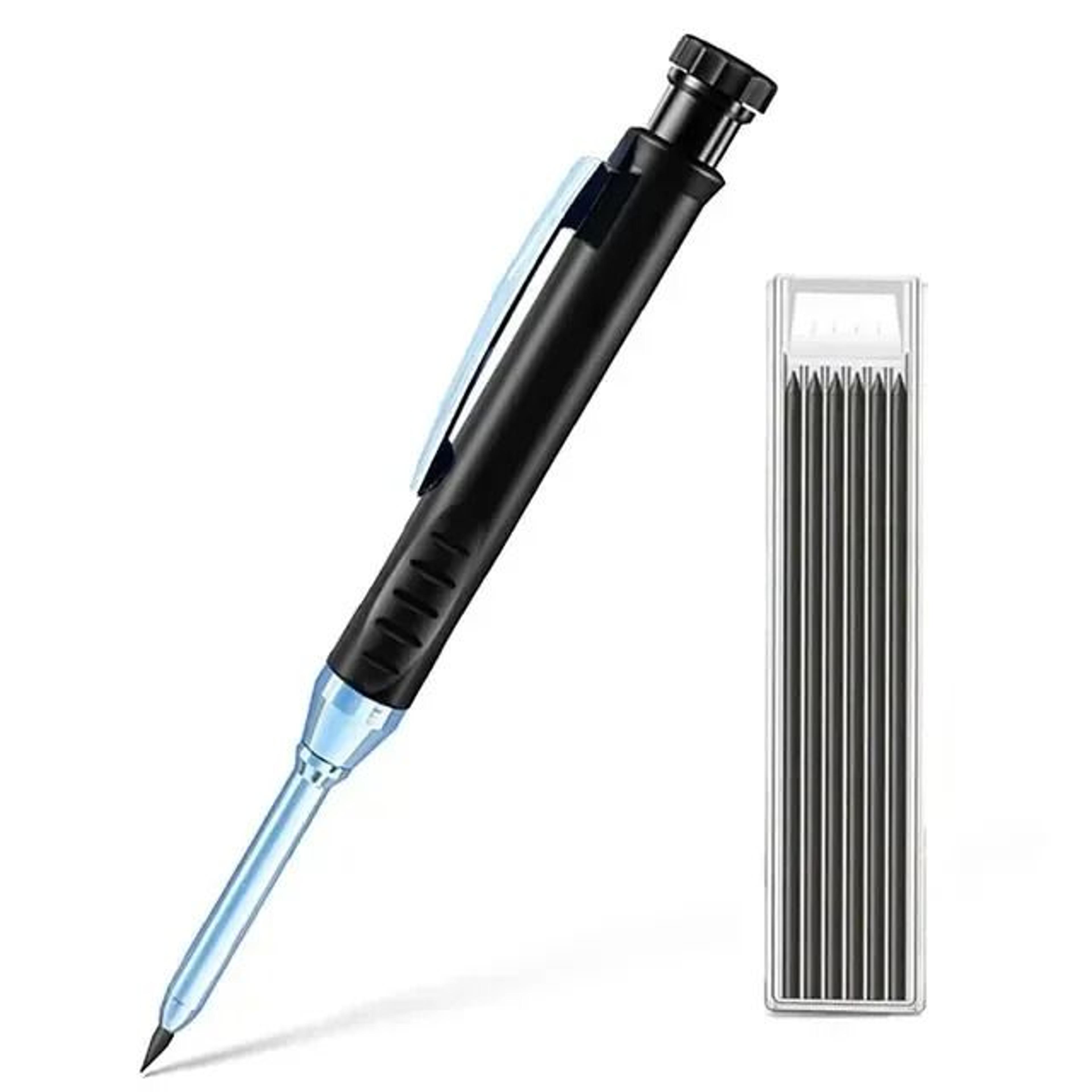 2Pcs 28mm Carpenter Mechanical Pencil With Sharpener For Woodworking 6