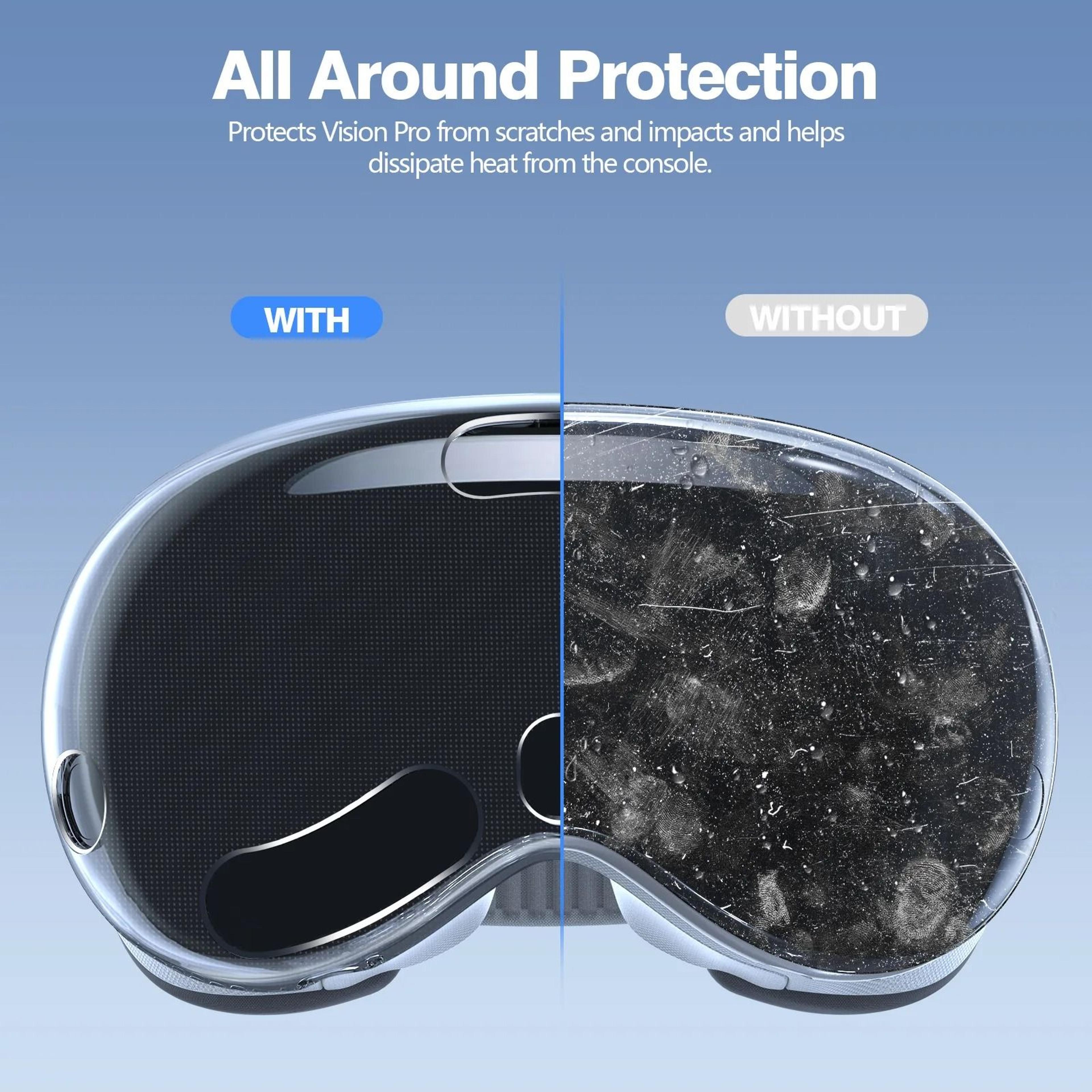 Protective TPU Soft Skin Shell Cover For Apple Vision Pro Headset 2