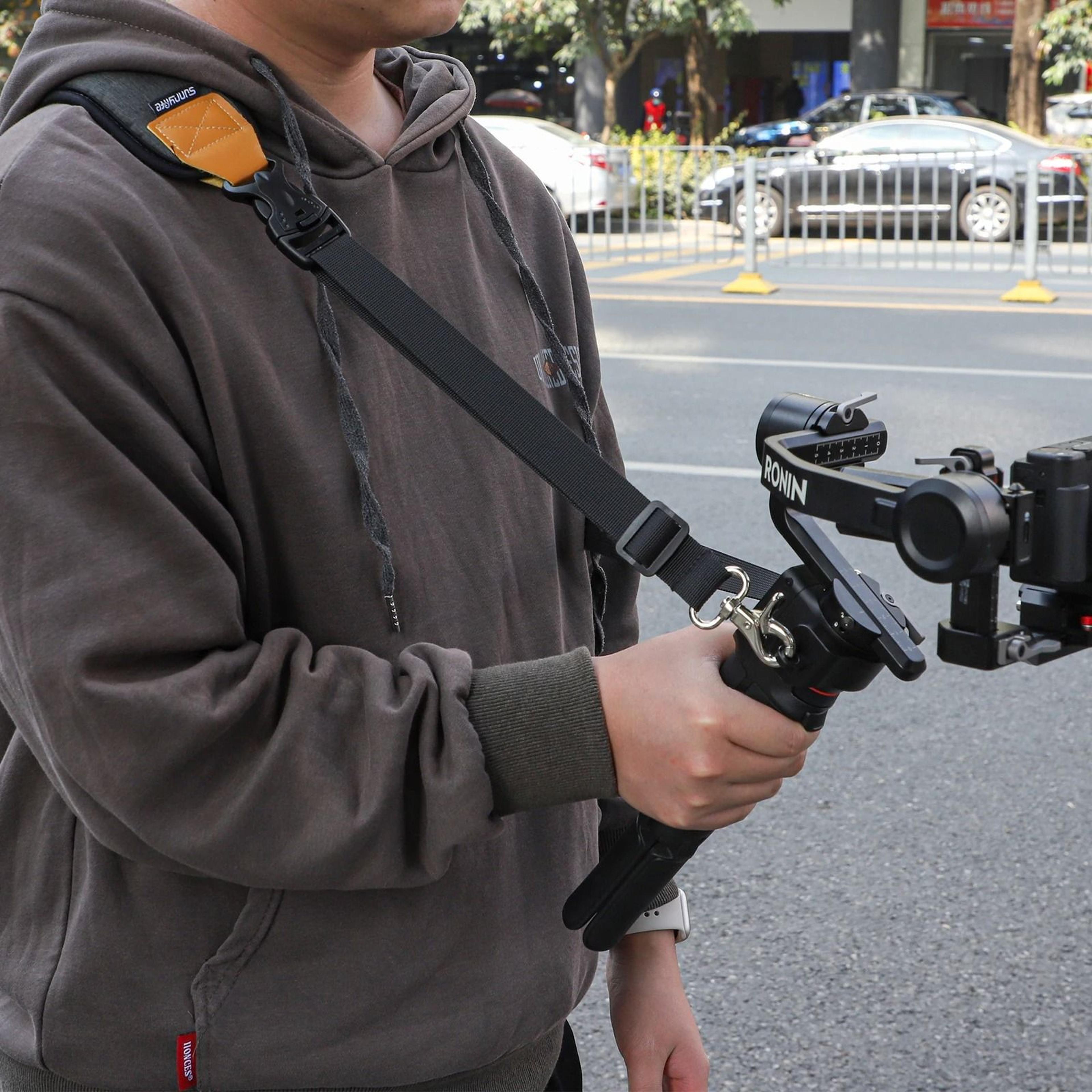 Adjustable Dual Hook Shoulder Neck Strap And Stress Reliever Lanyard For DJI RS 3 Mini Gimbal 2