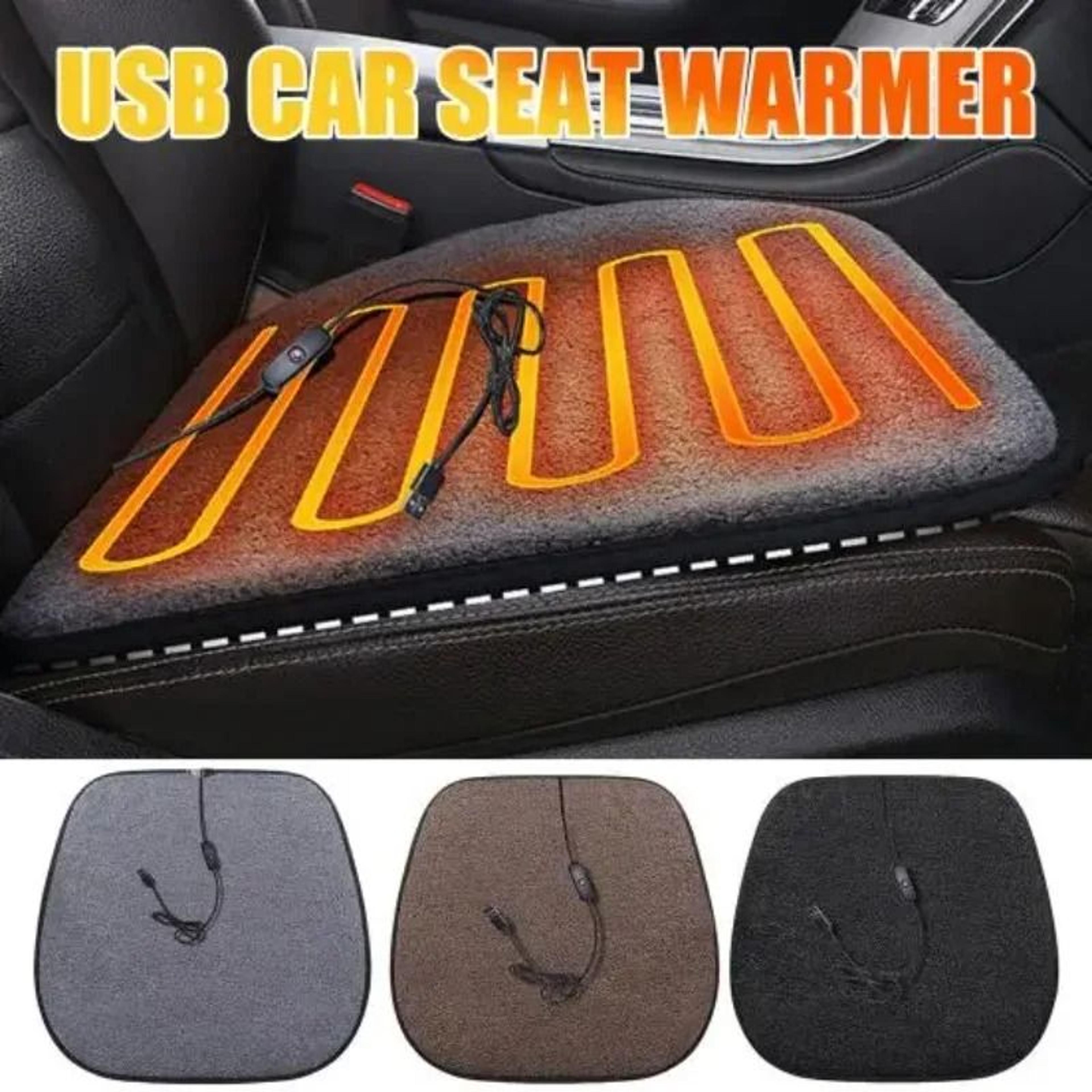 12W Car USB Heated Seat Pad  5V Winter Warm Plush Cushion With Fast Heating For Driver And Passenge 1