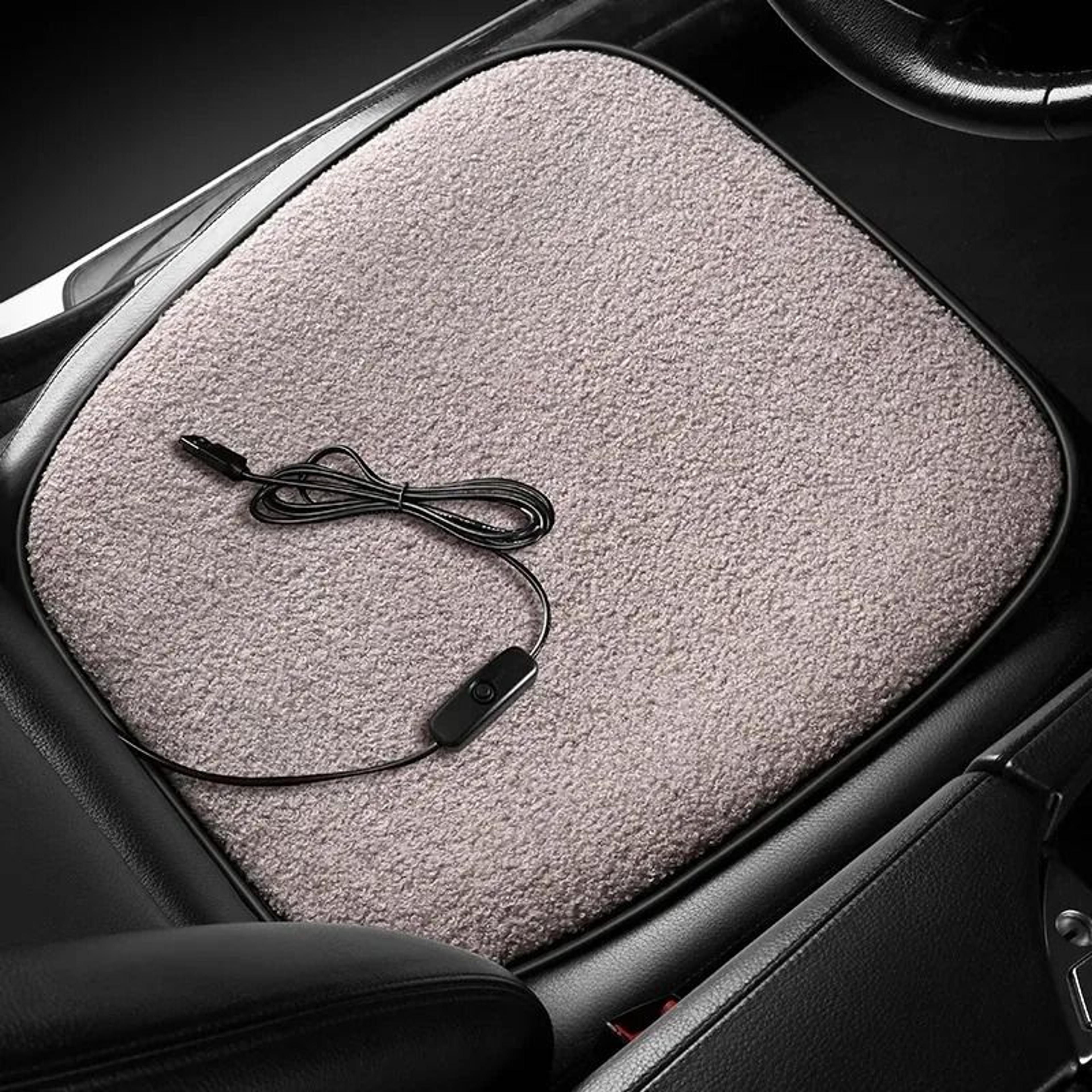 12W Car USB Heated Seat Pad  5V Winter Warm Plush Cushion With Fast Heating For Driver And Passenge 5