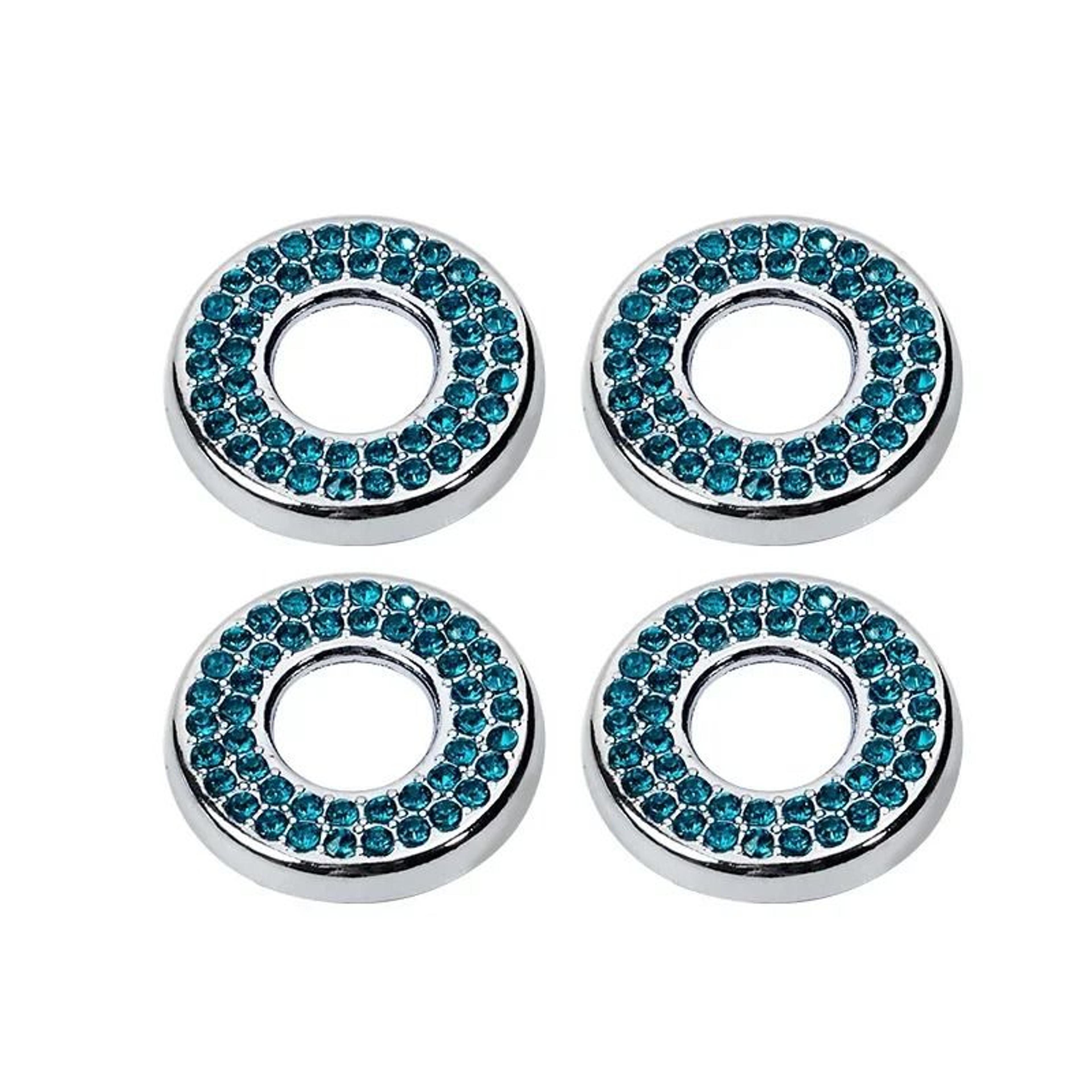 4Pcs Crystal Rhinestone Car Door Lock Cover Stickers 9