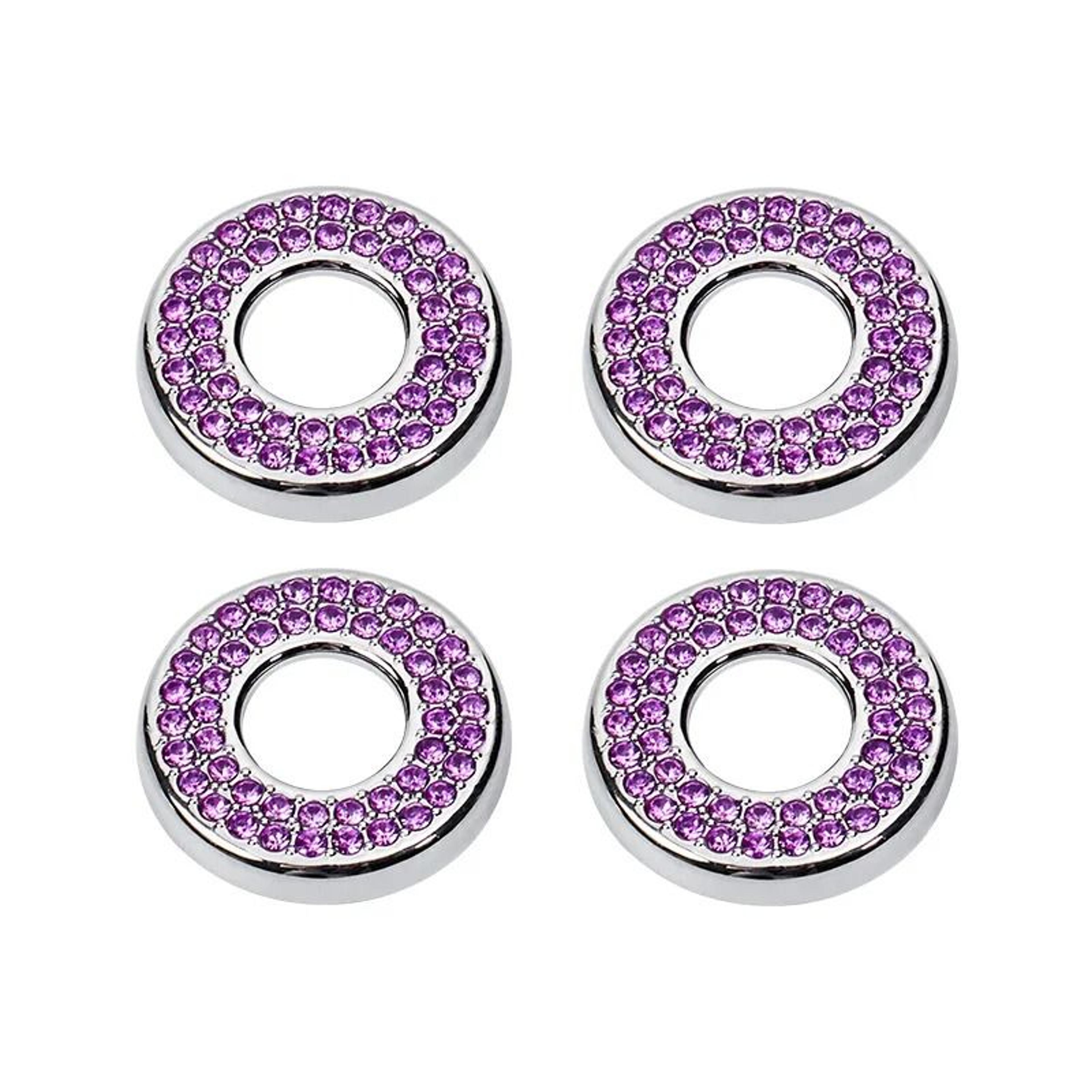 4Pcs Crystal Rhinestone Car Door Lock Cover Stickers 11