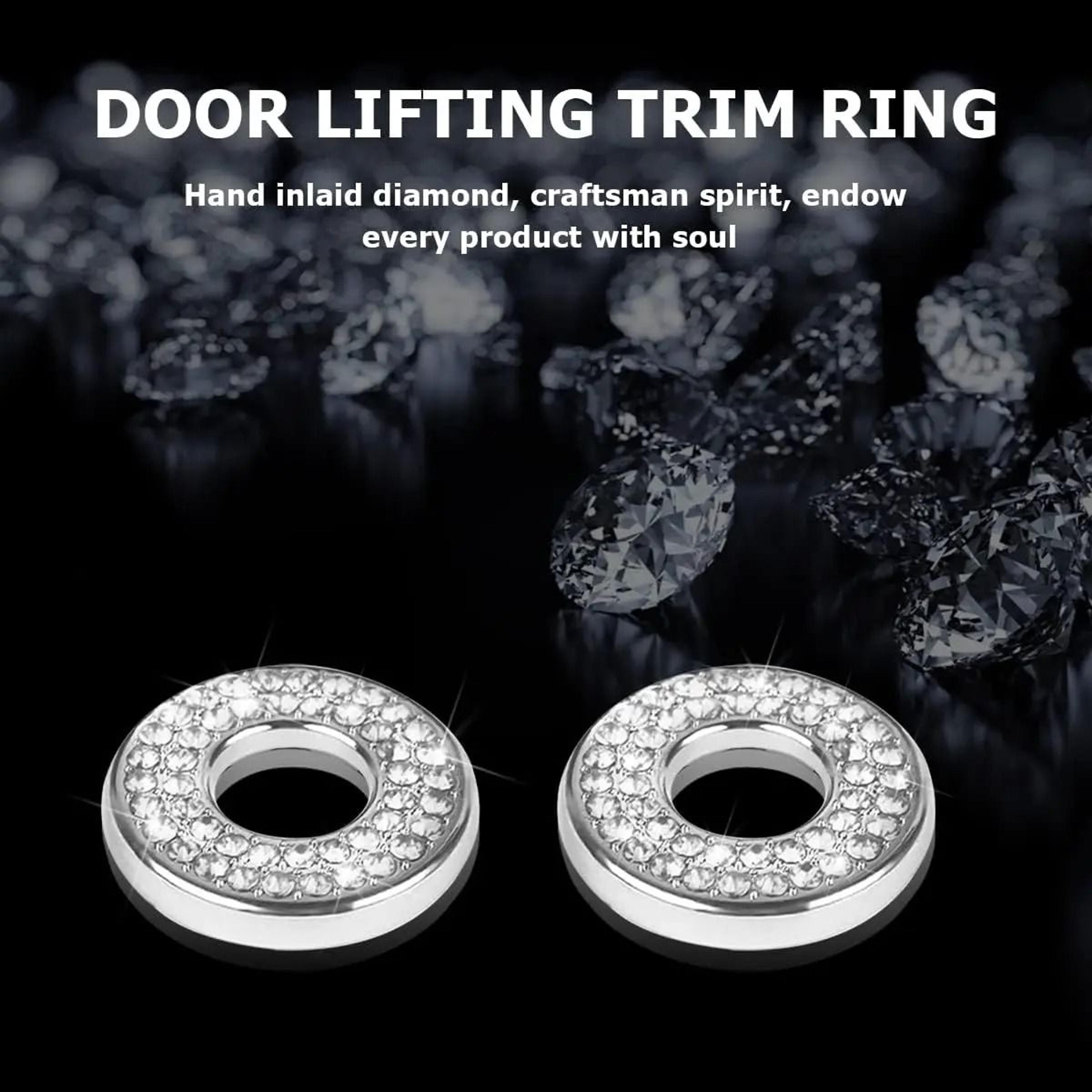 4Pcs Crystal Rhinestone Car Door Lock Cover Stickers 1