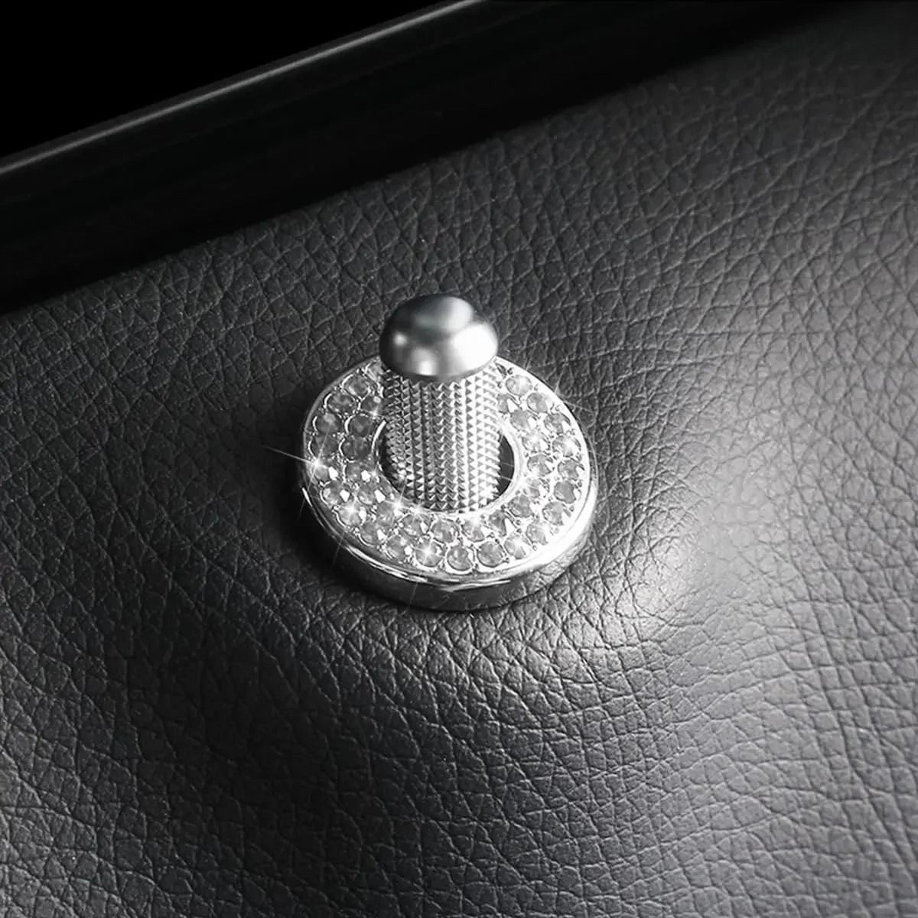 4Pcs Crystal Rhinestone Car Door Lock Cover Stickers 4
