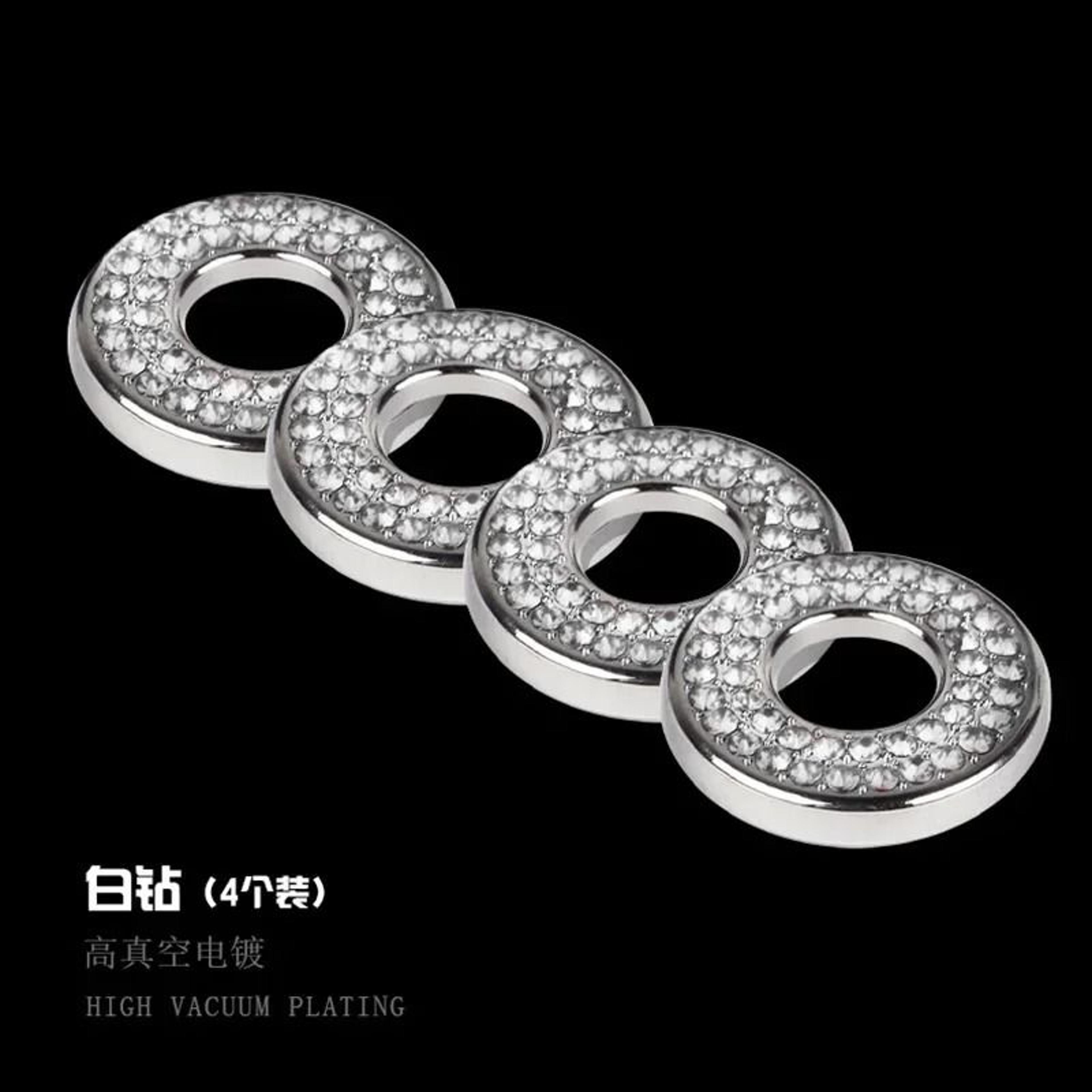 4Pcs Crystal Rhinestone Car Door Lock Cover Stickers 6