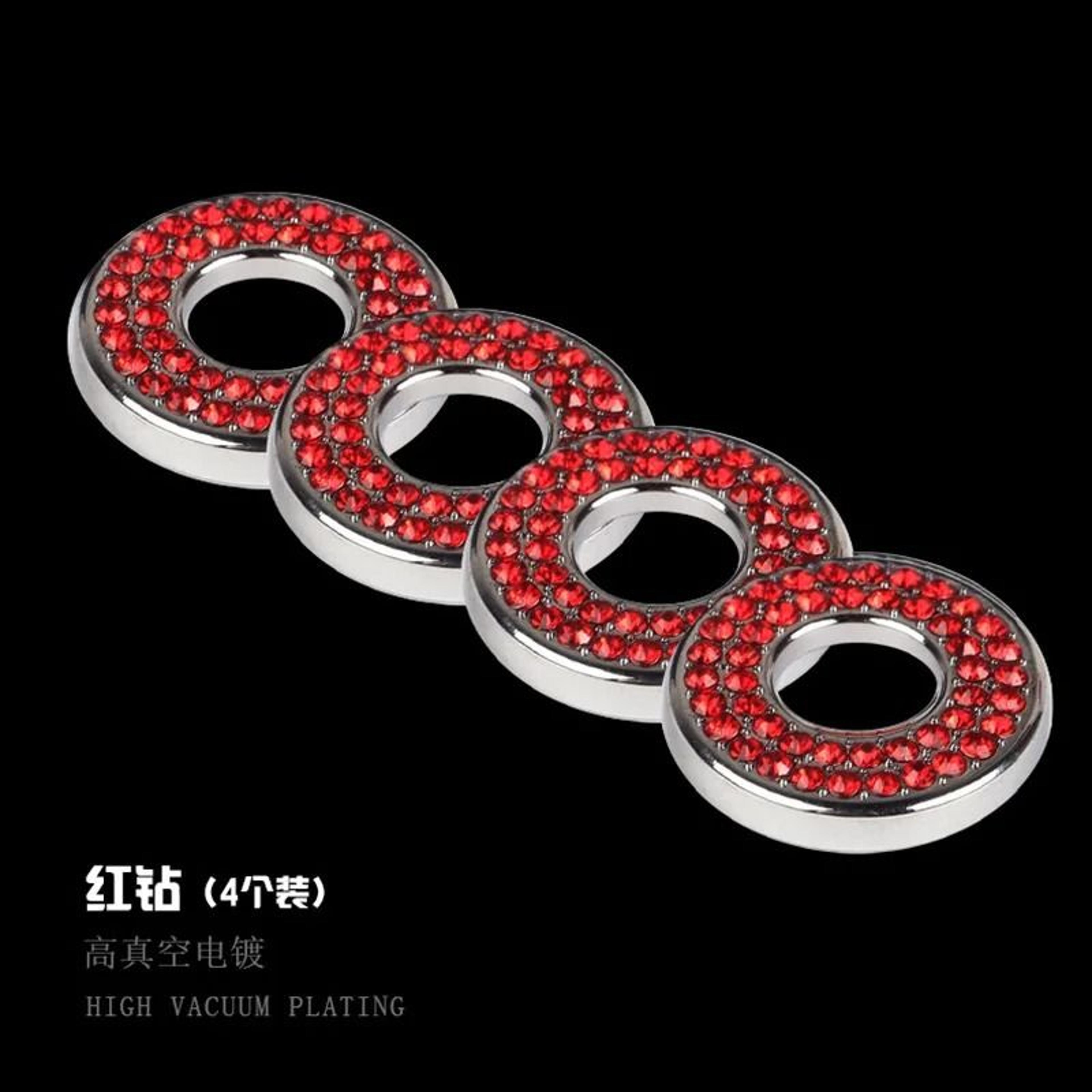 4Pcs Crystal Rhinestone Car Door Lock Cover Stickers 7