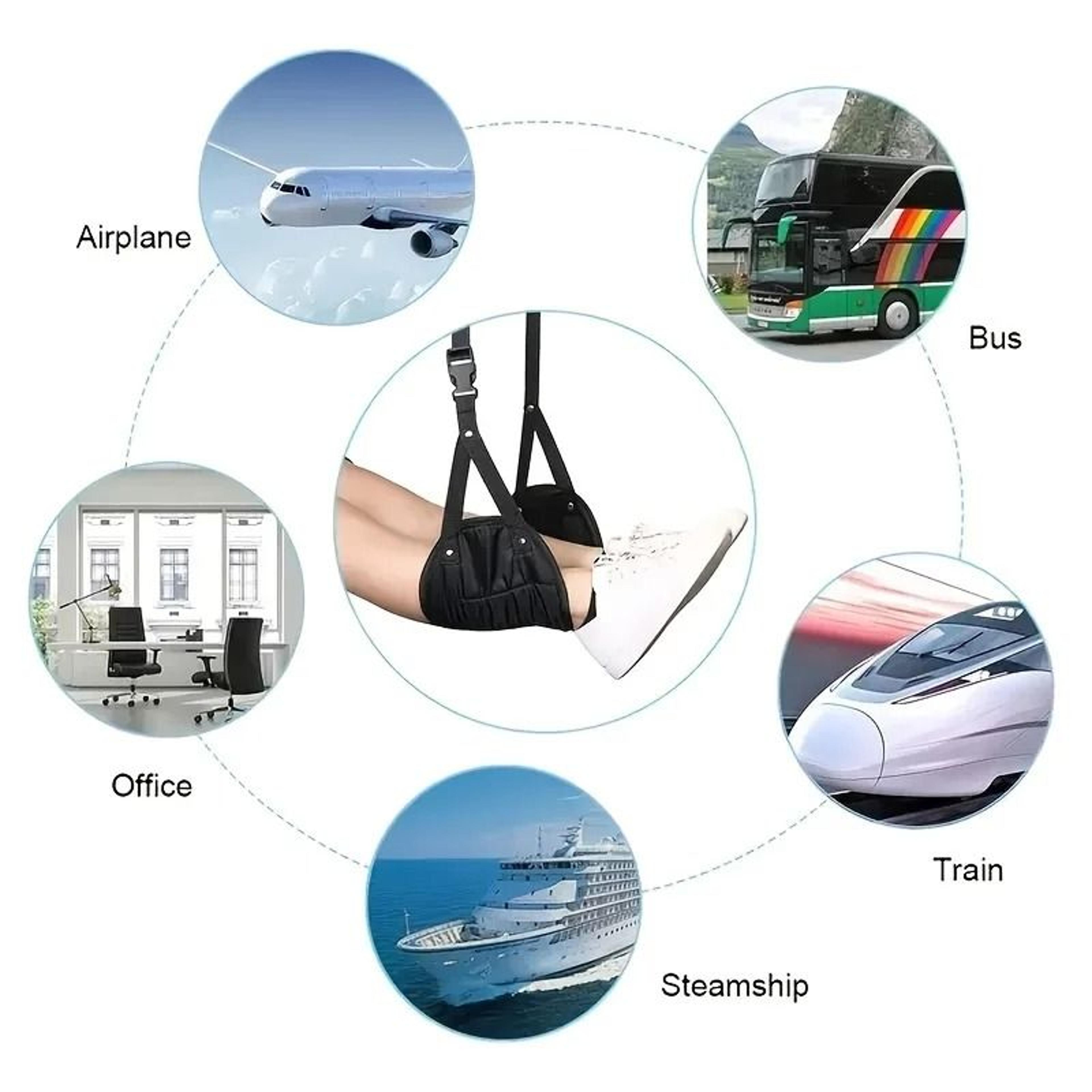 Adjustable Memory Foam Travel Footrest For Airplanes 4