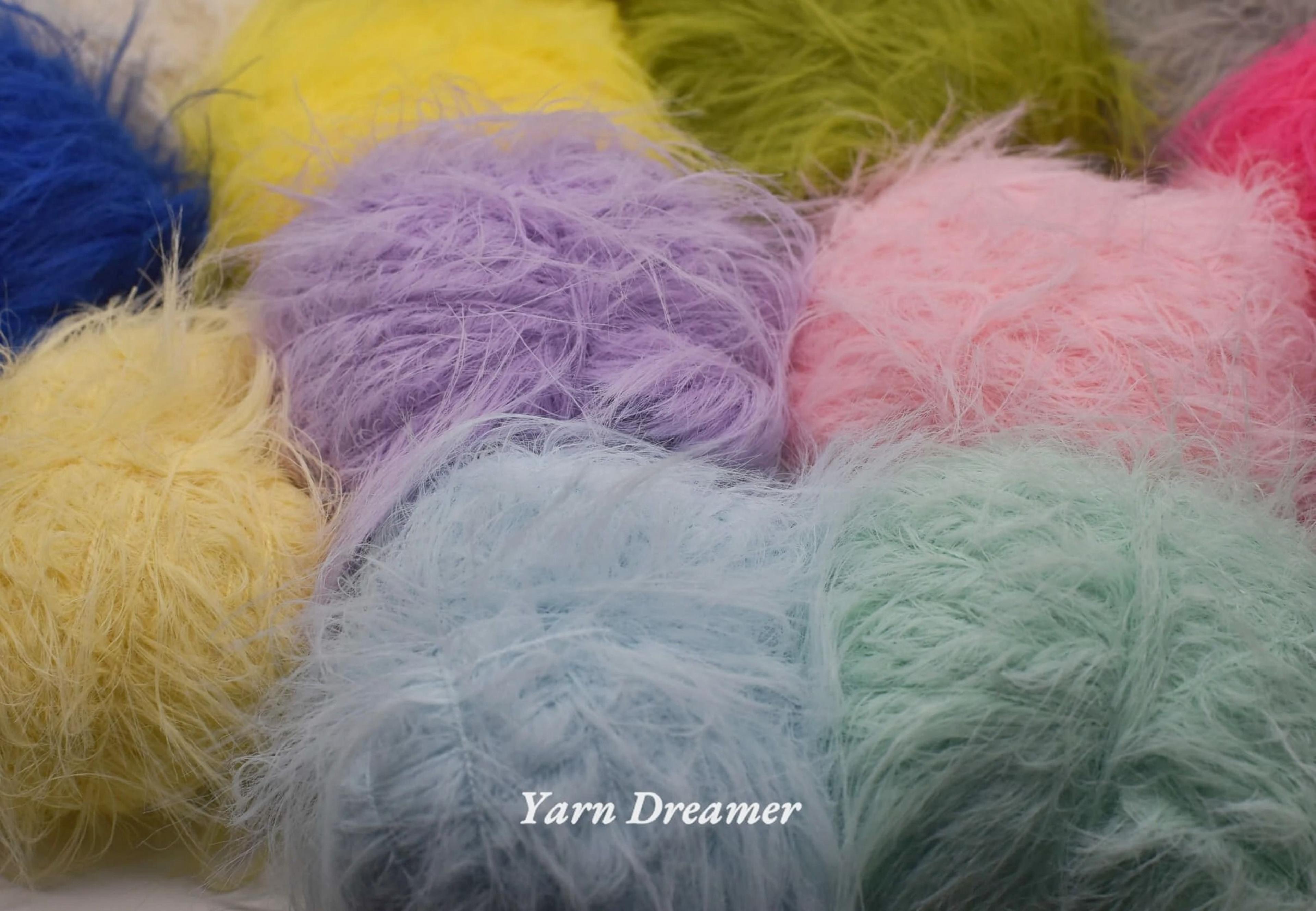 Soft Plush Fur Yarn 100g Fluffy Puffy Crochet And Knitting Wool Yarn 1