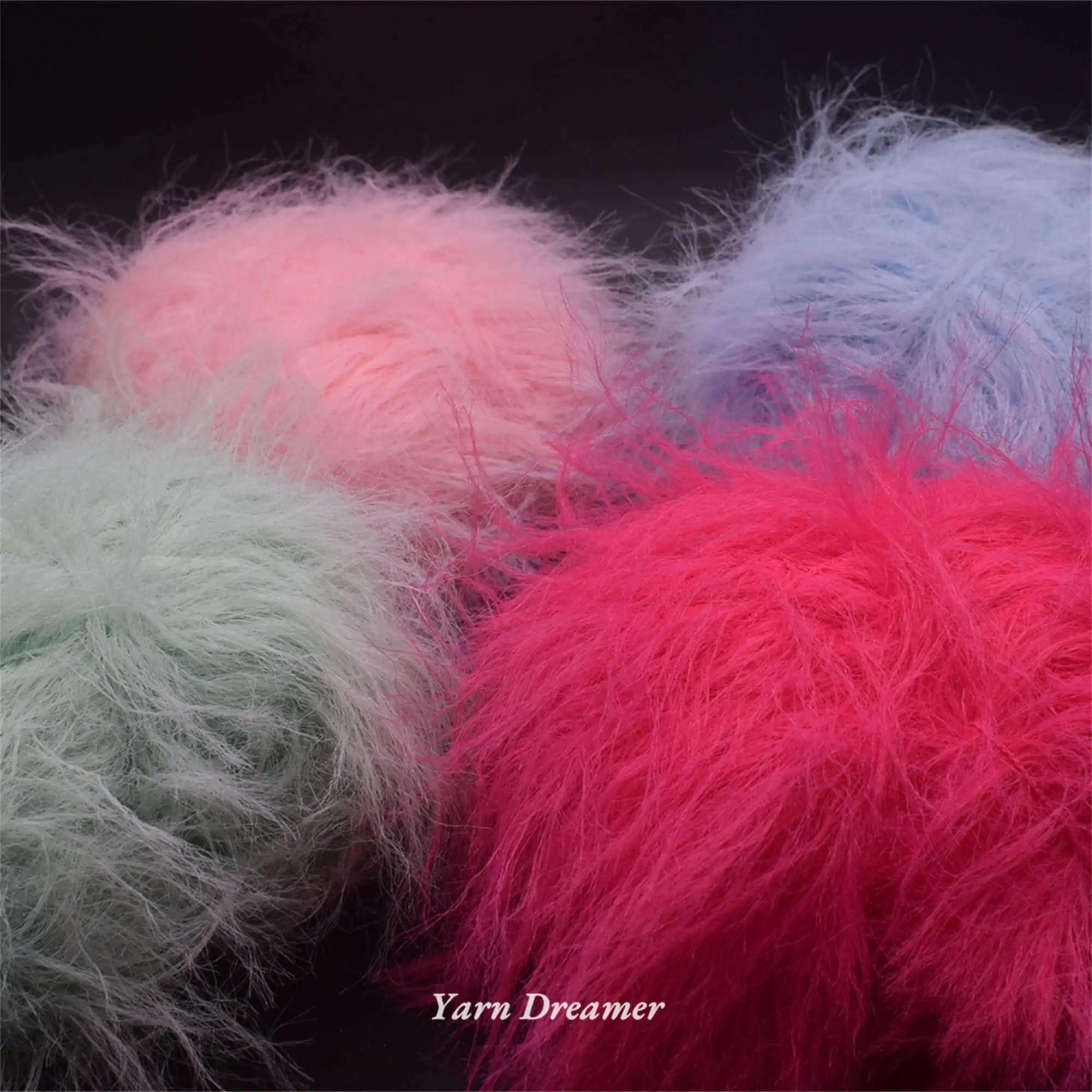 Soft Plush Fur Yarn 100g Fluffy Puffy Crochet And Knitting Wool Yarn 3